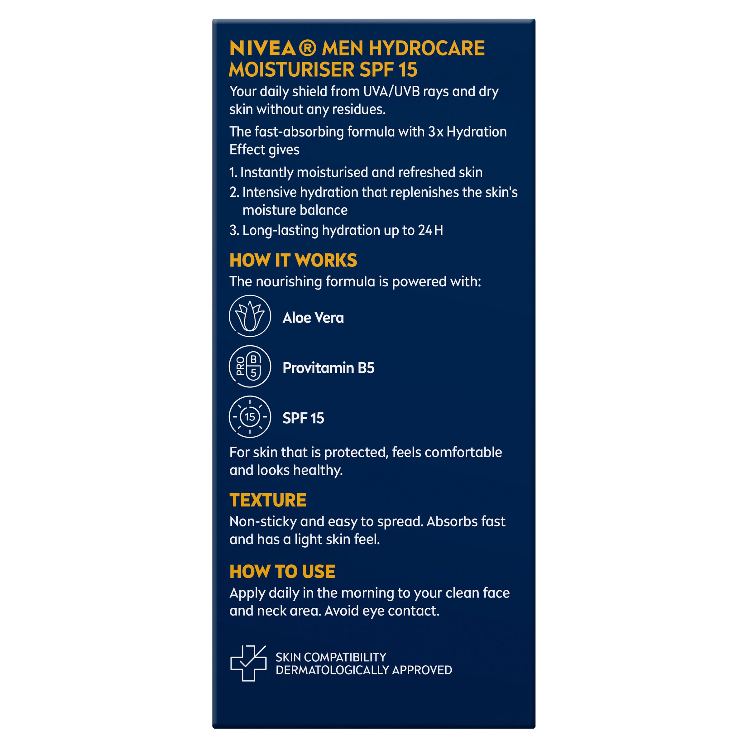 Nivea For Men Protective Moisturiser SPF15+ 75ml - Image 2