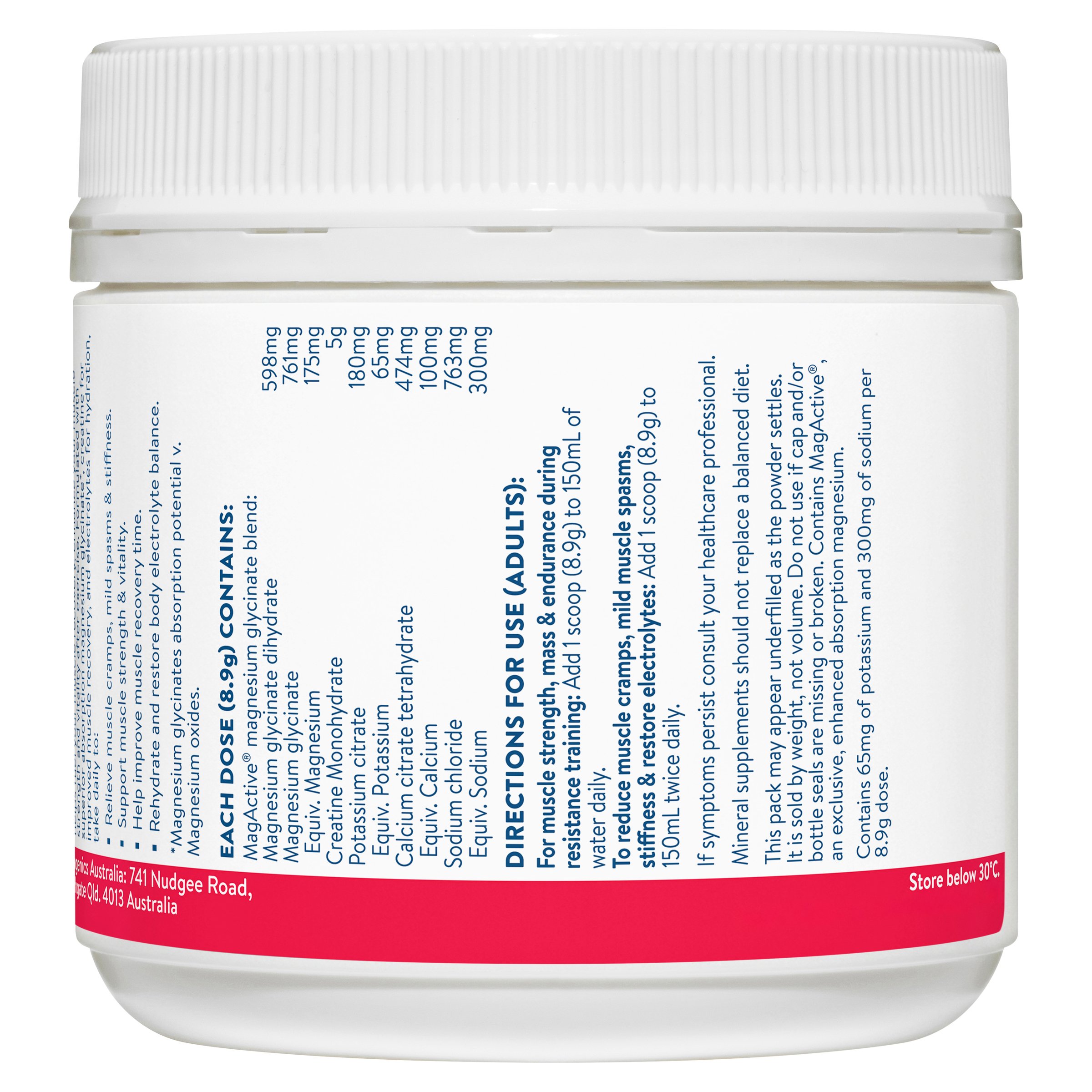 Ethical Nutrients Mega Magnesium Glycinate+ Creatine & Electrolytes 250g - Image 3