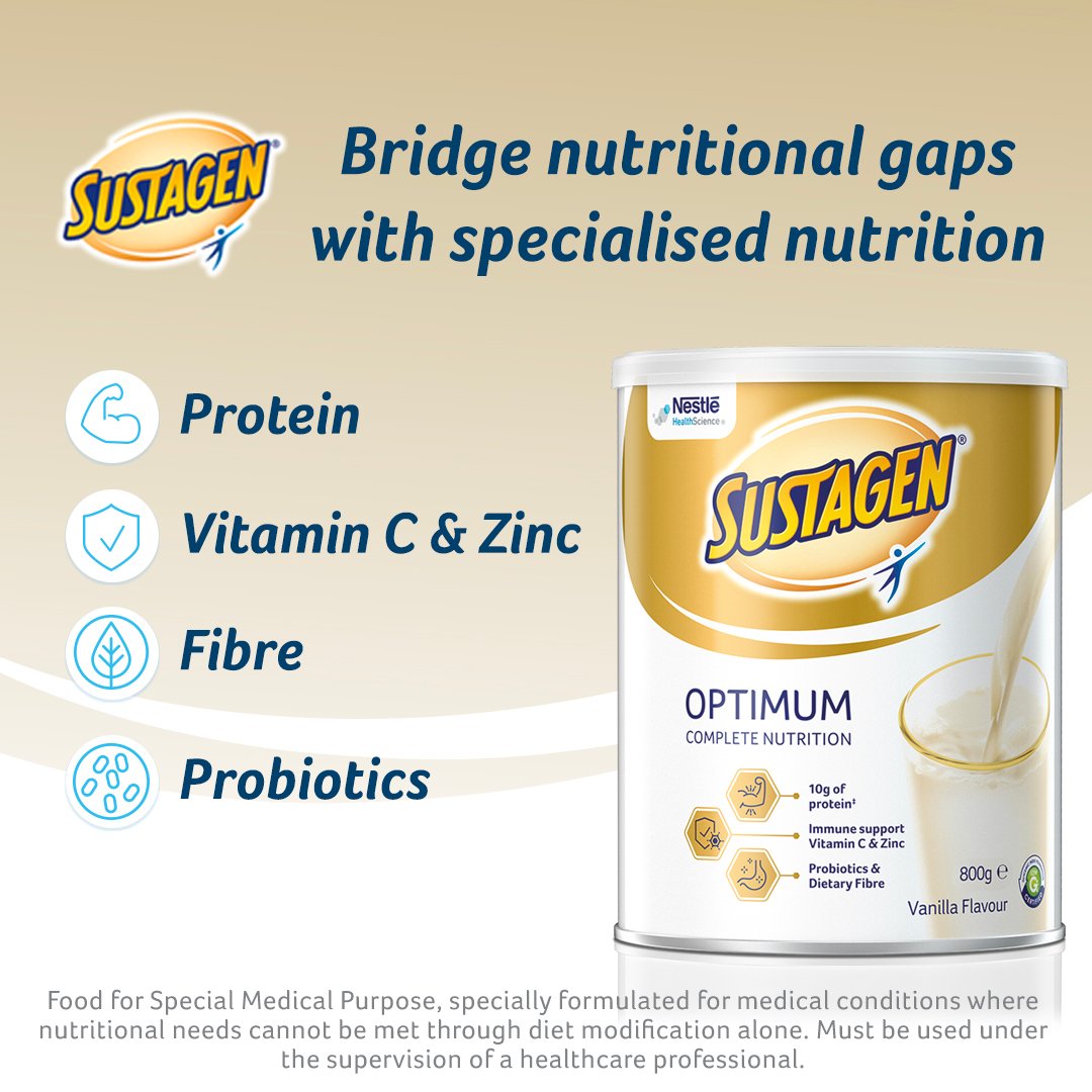 Sustagen Optimum Vanilla Flavour 800g - Image 4