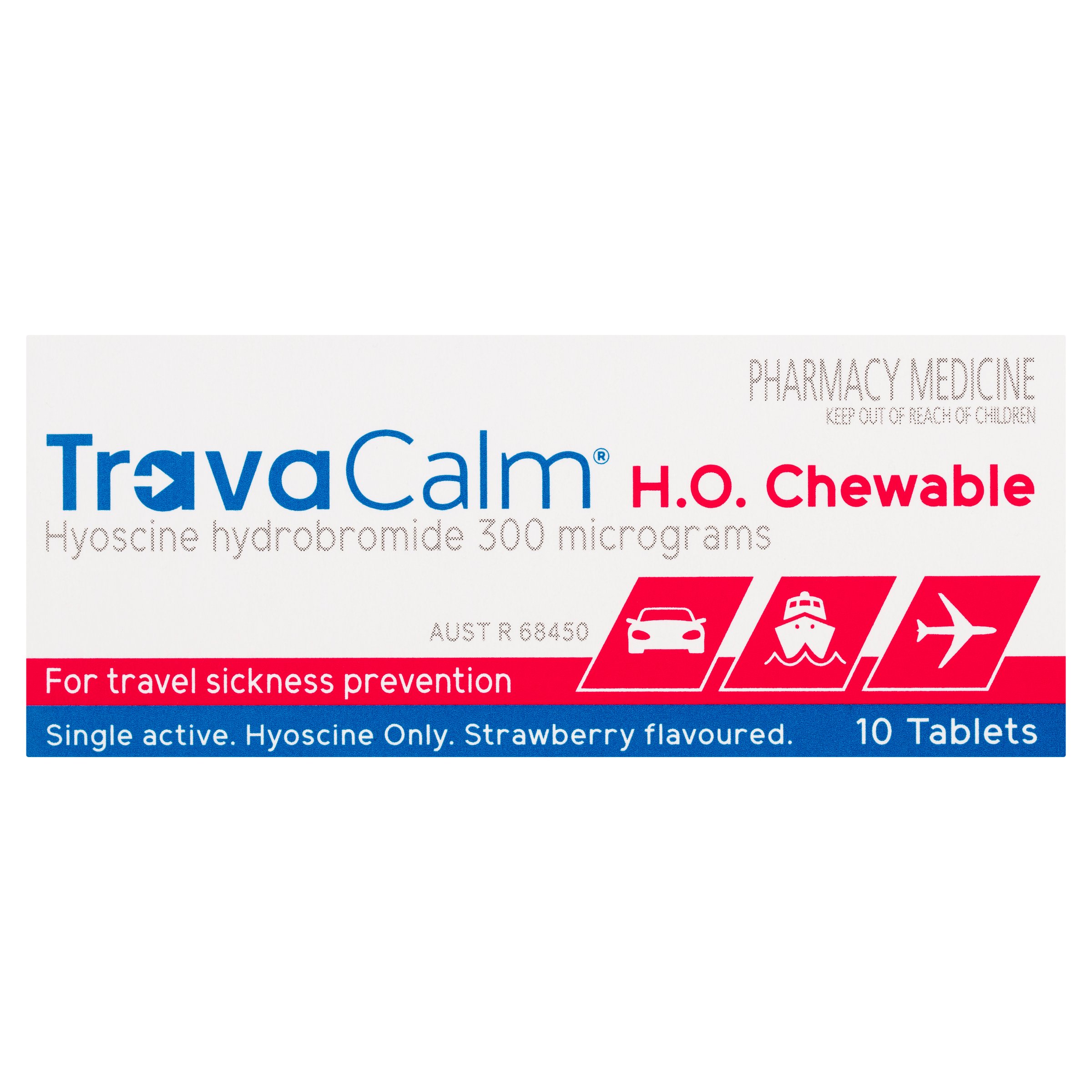 TravaCalm H.O. Travel Sickness Prevention Strawberry Flavoured 10 chewable tablets - Image 6
