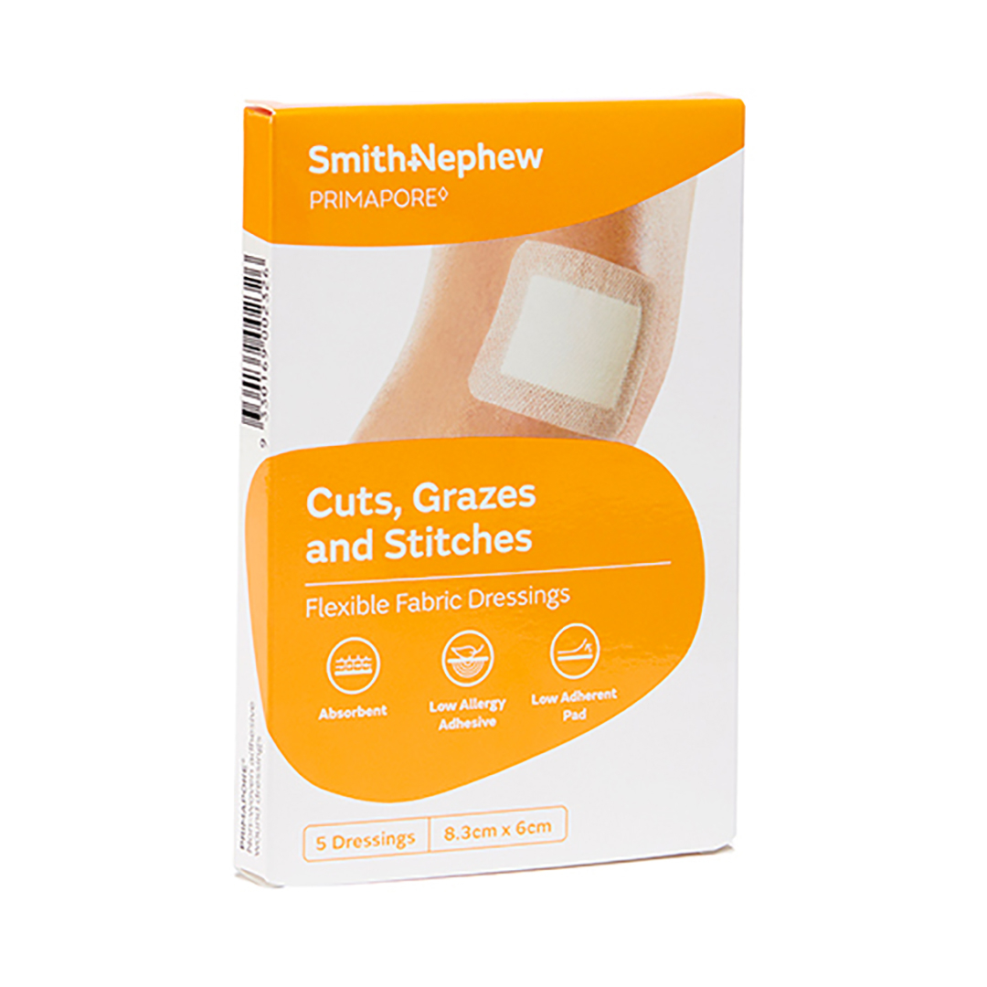 Primapore Adhesive Wound Dressing Strip 8.3cm X 6cm - 5 pack - Image 2