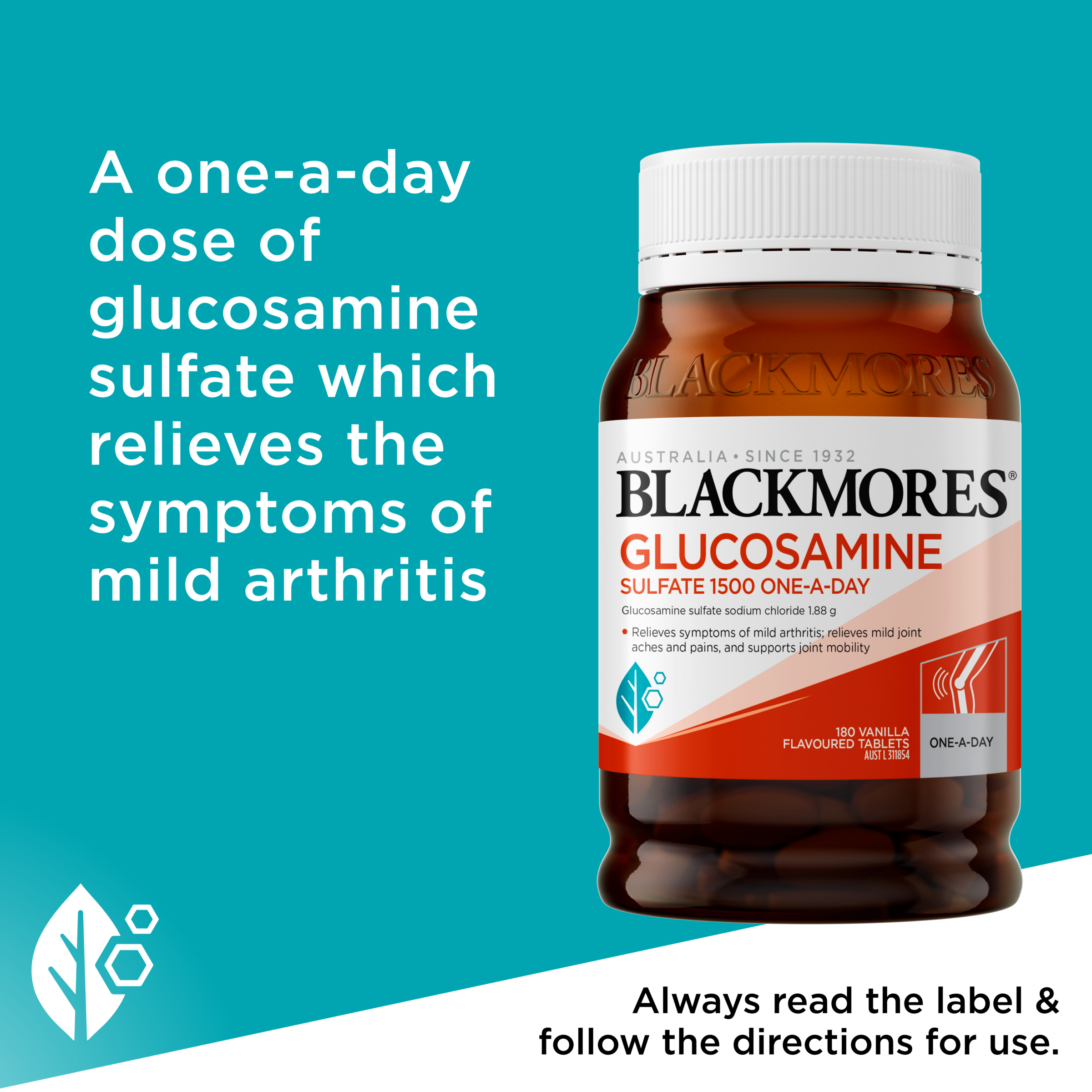 Blackmores Glucosamine Sulfate Complex 1500mg - 180 tablets - Image 6