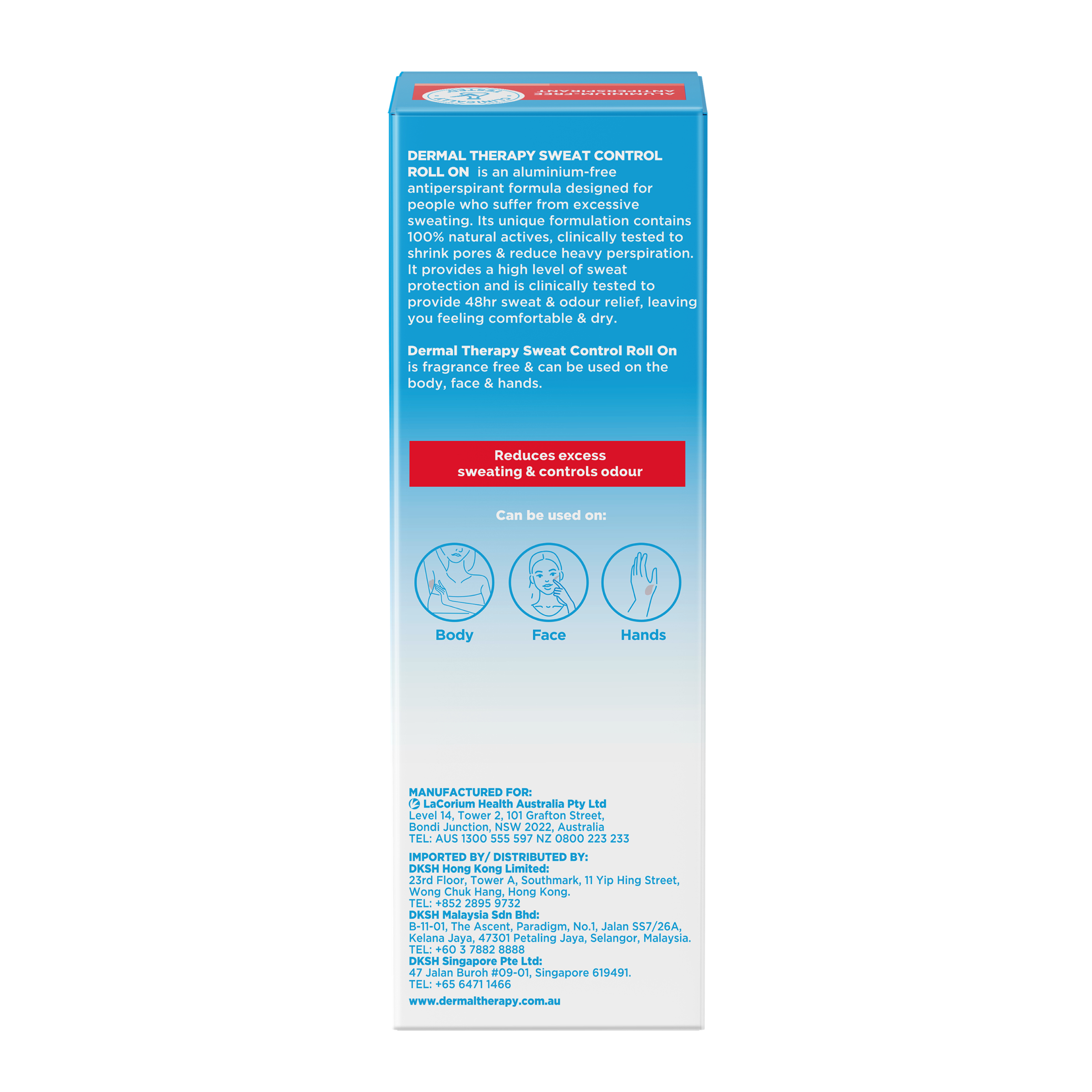 Dermal Therapy Sweat Control Roll On 60ml - Image 2