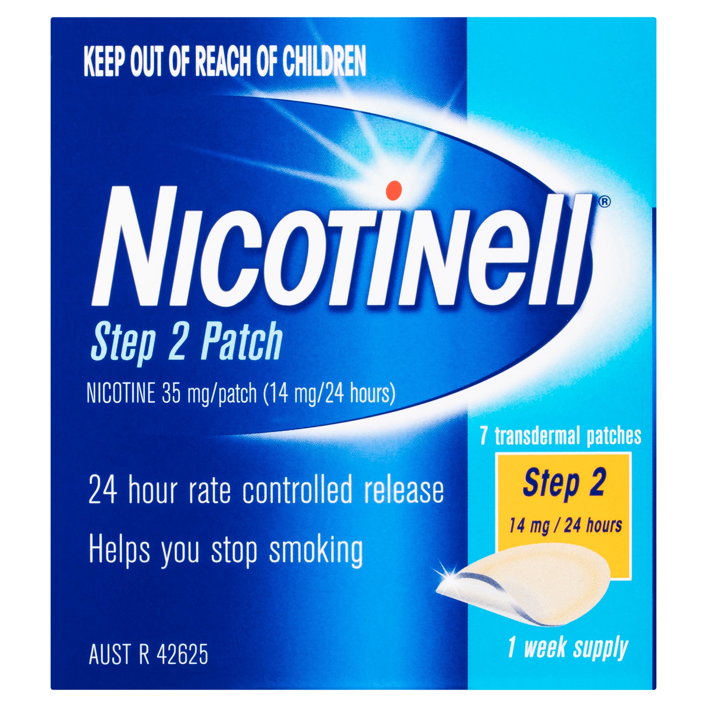 Nicotinell 24 Hour Patches 14mg Step 2 - 7 patches - Image 1