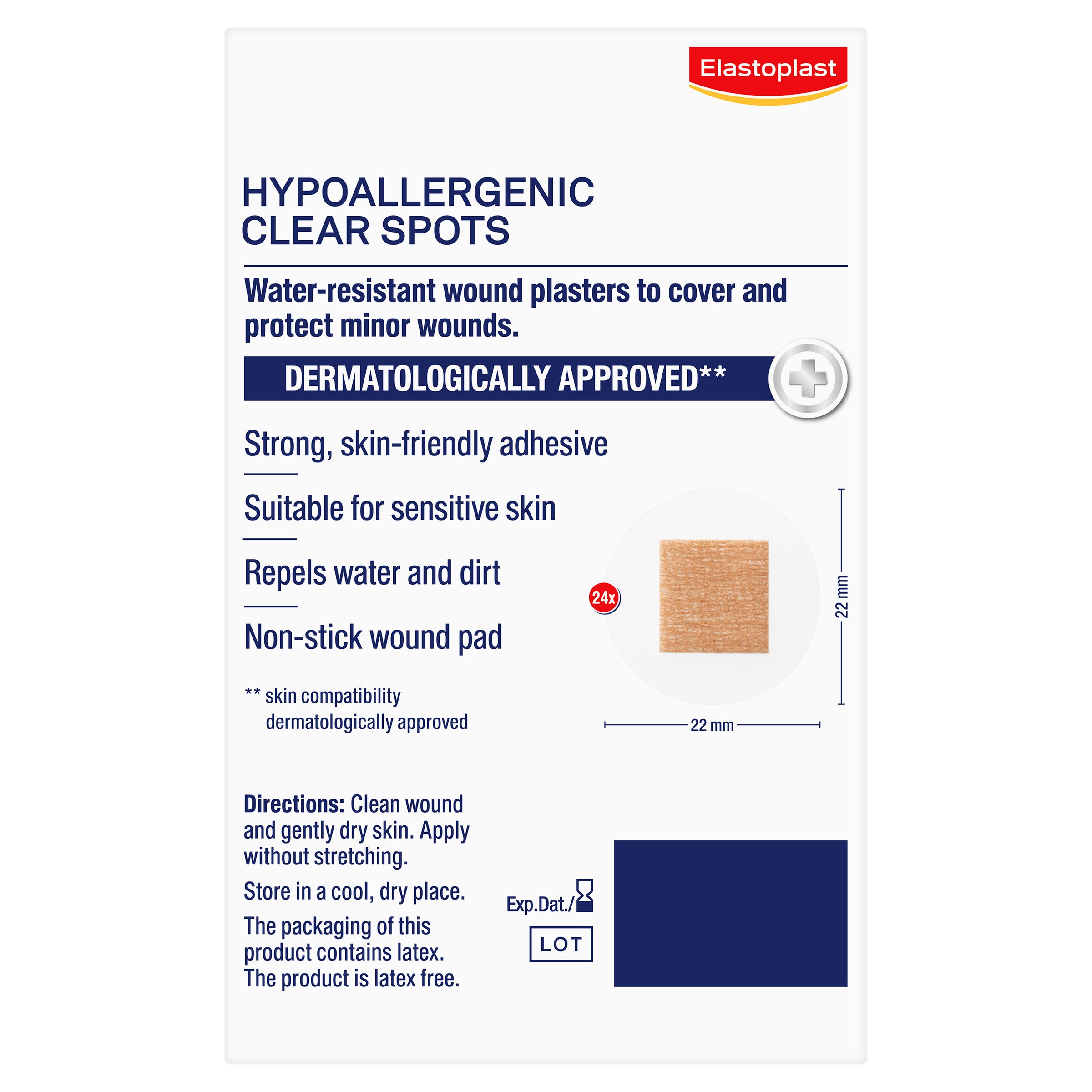 Elastoplast Hypoallergenic Transparent Spots 24 pack - Image 2