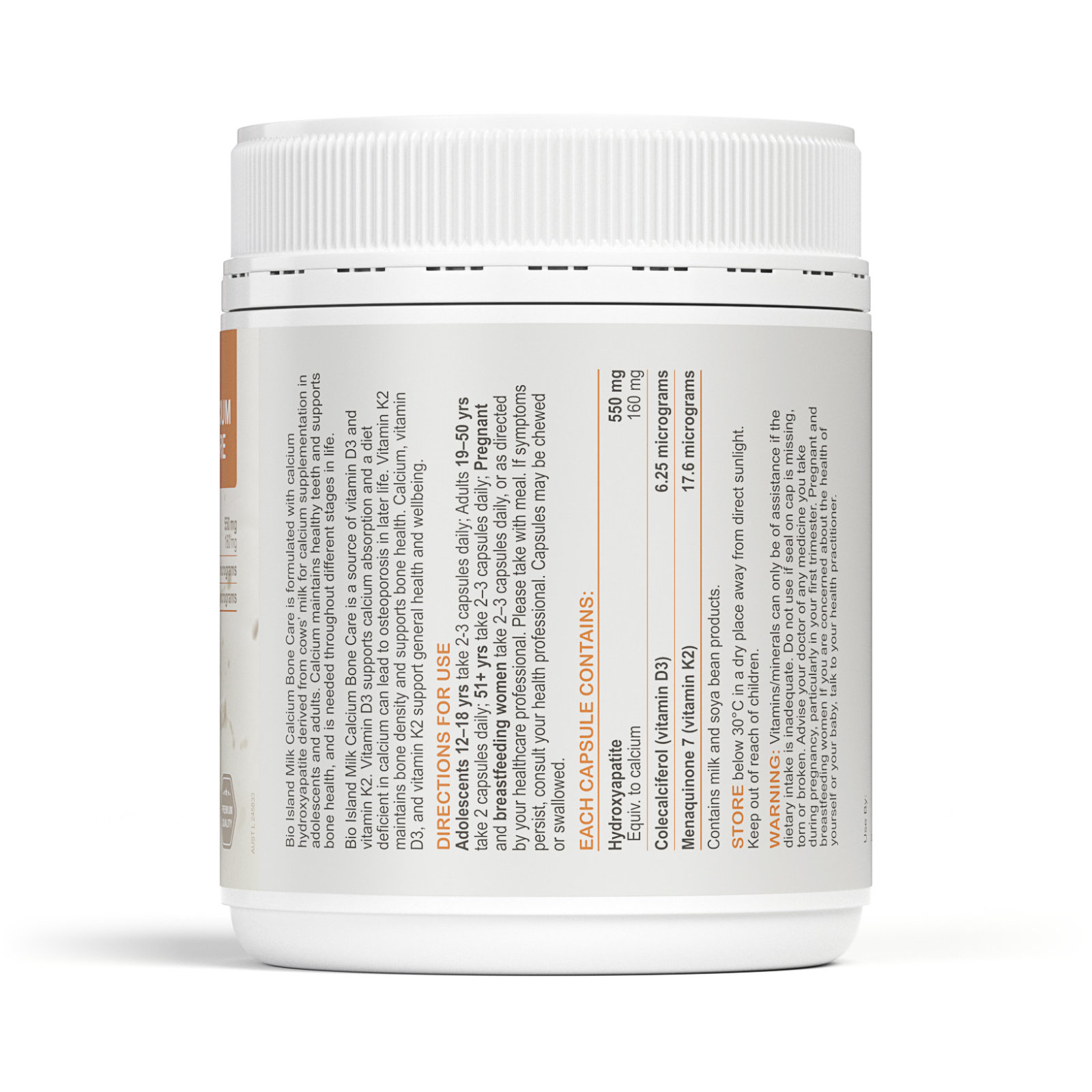 Bio Island Milk Calcium Bone Care 150 soft gel capsules - Image 3