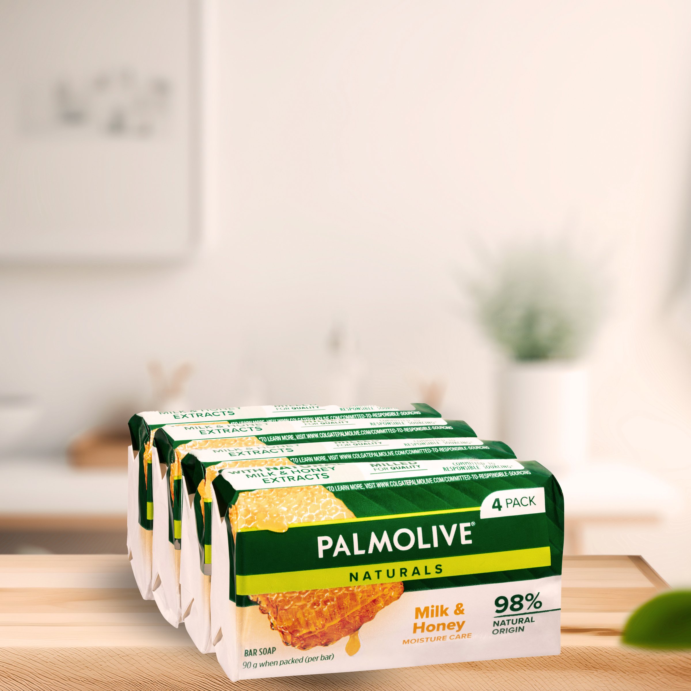 Palmolive Naturals Soap Milk & Honey 90g - 4 pack - Image 8
