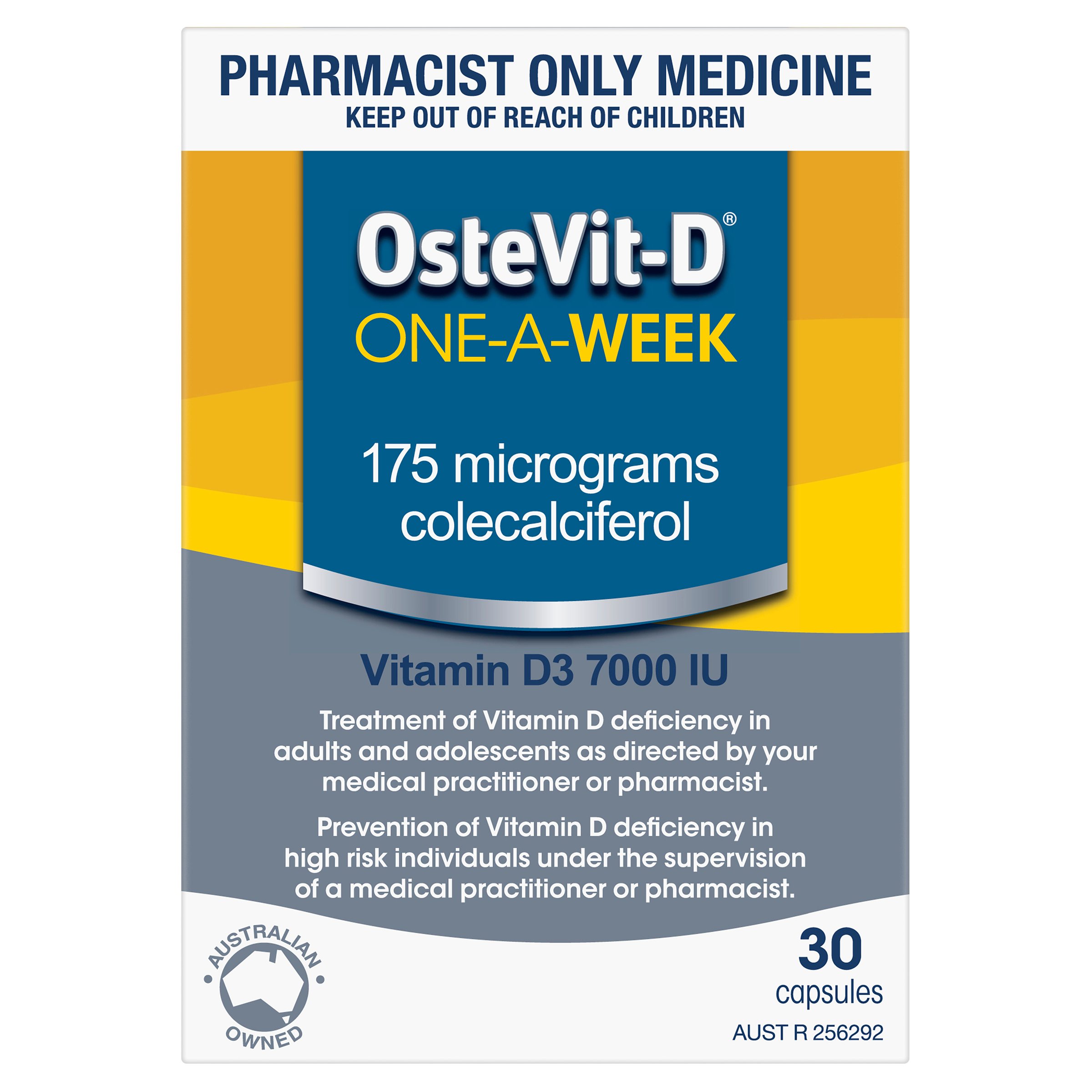 OsteVit-D One-A-Week Vitamin D3 7000IU - 30 capsules - Image 1