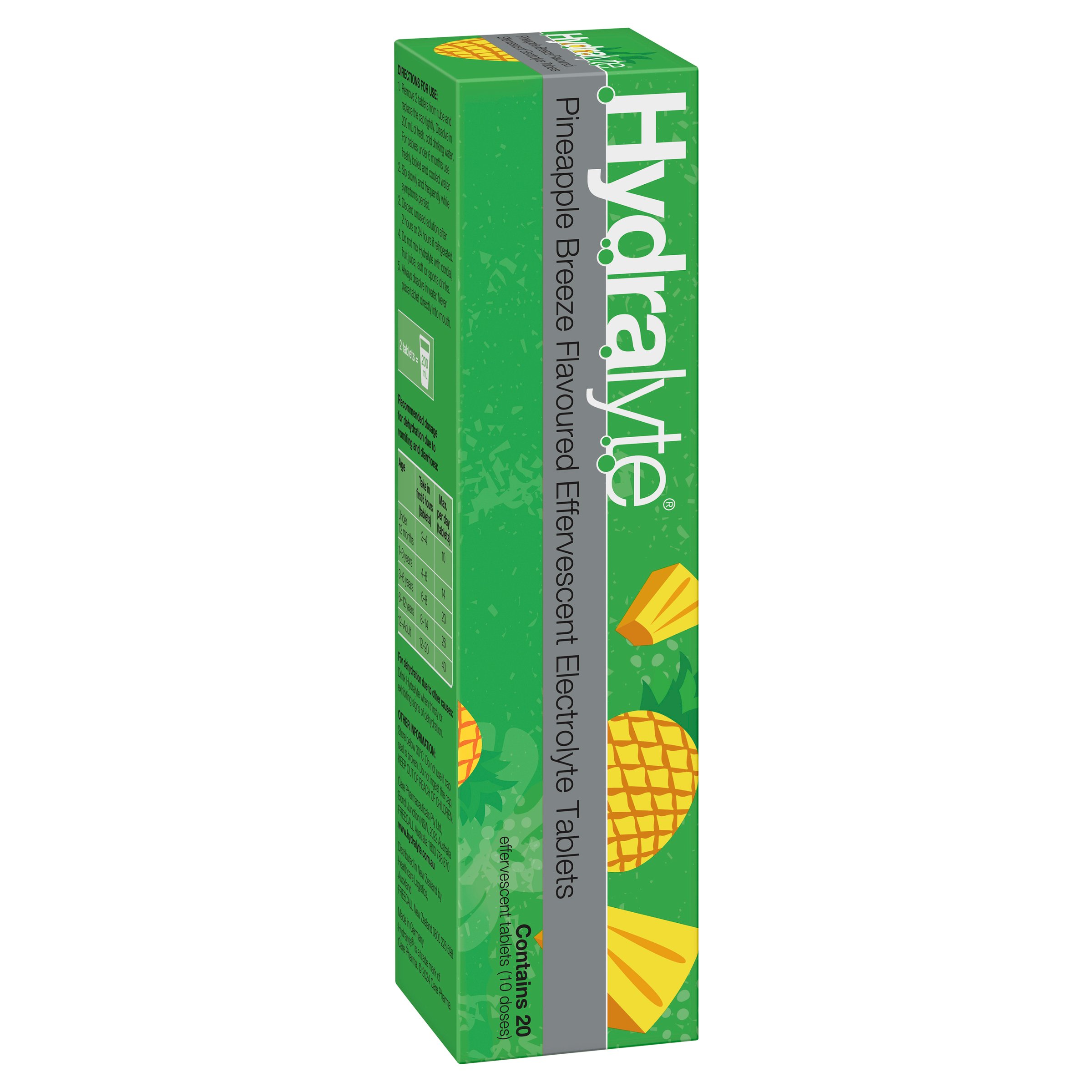 Hydralyte Effervescent Pineapple Breeze 20 tablets - Image 10