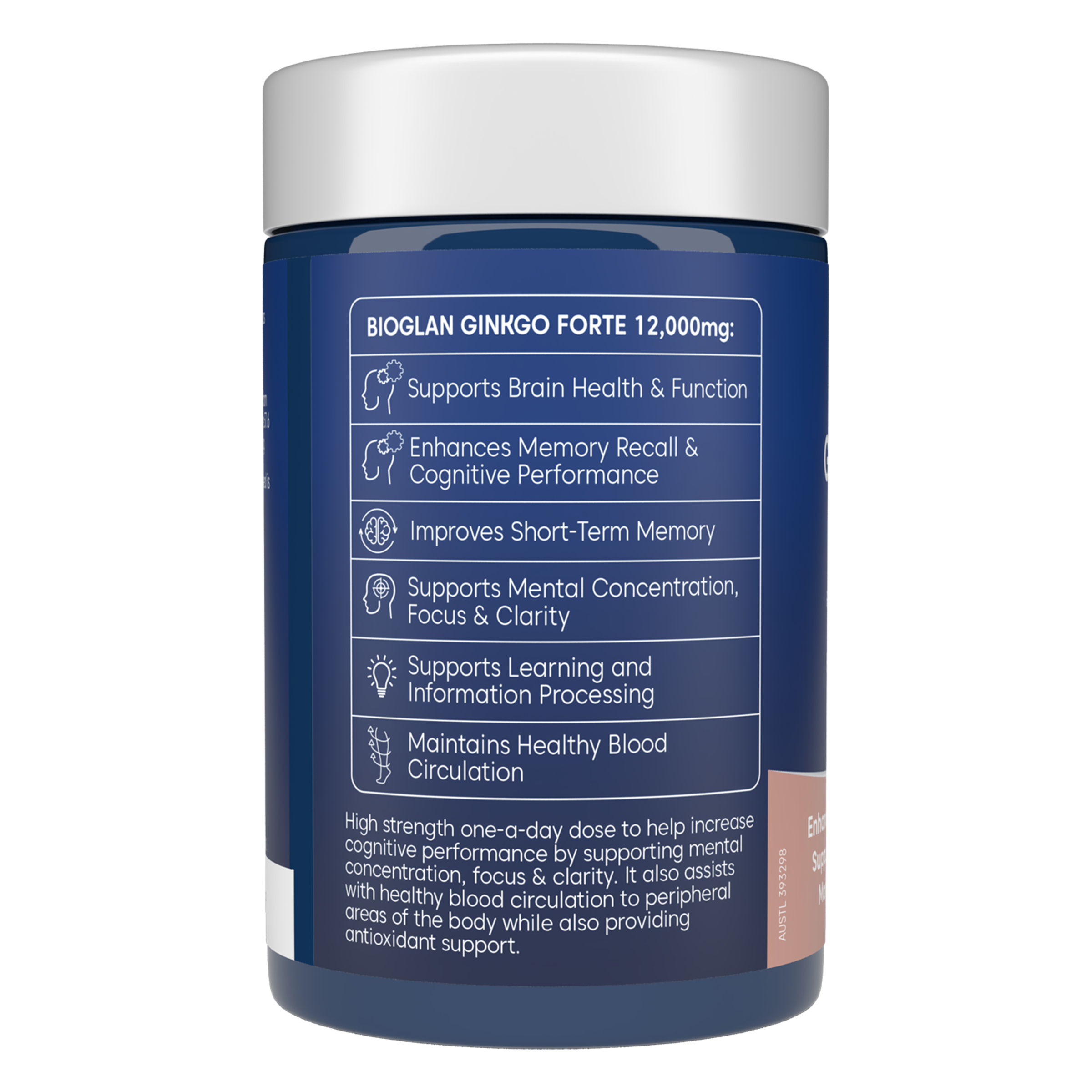 Bioglan Gingko Forte 12,000Mg 60 tablets - Image 3