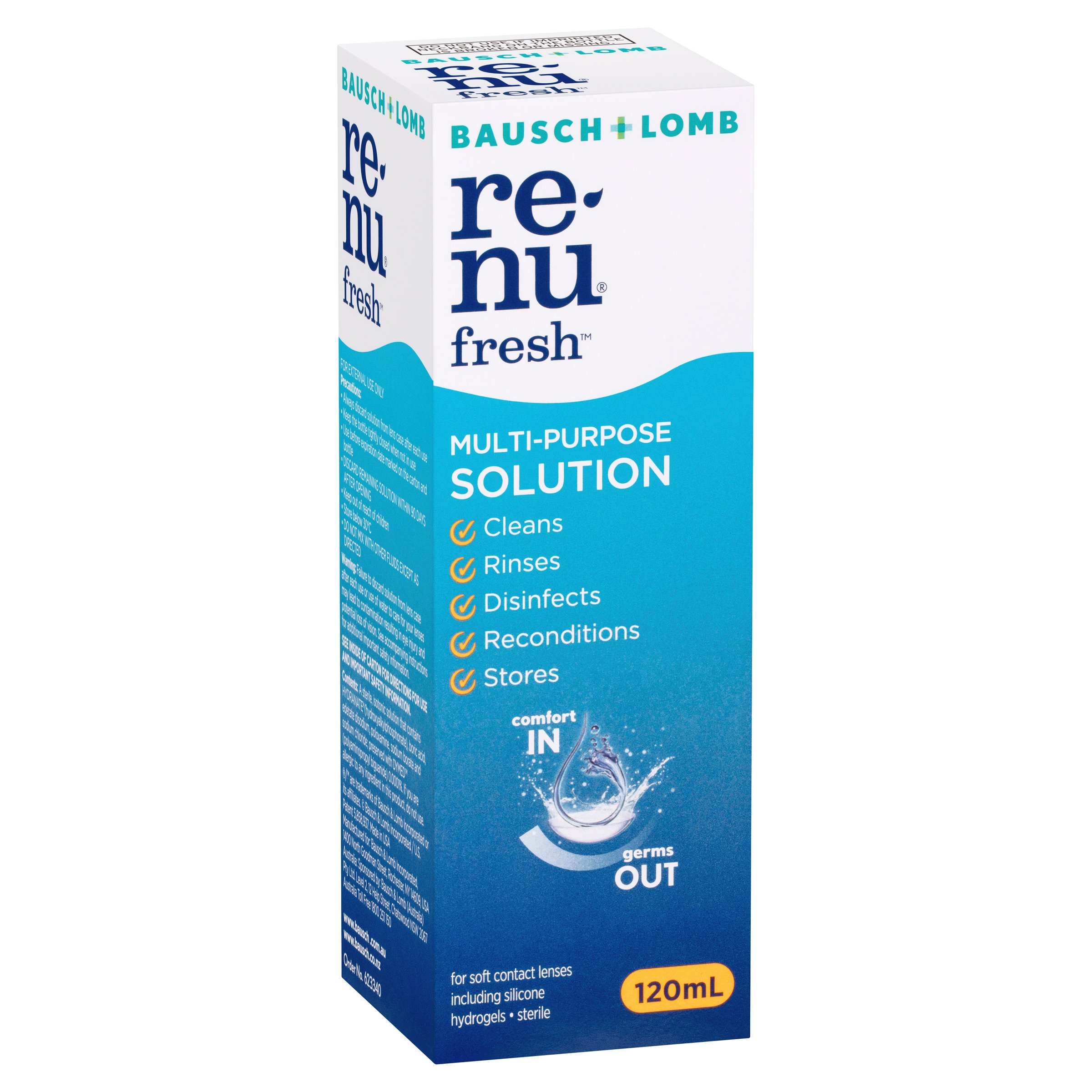Bausch & Lomb Renu Fresh Multi Purpose Solution Contact Lense 120ml - Image 6
