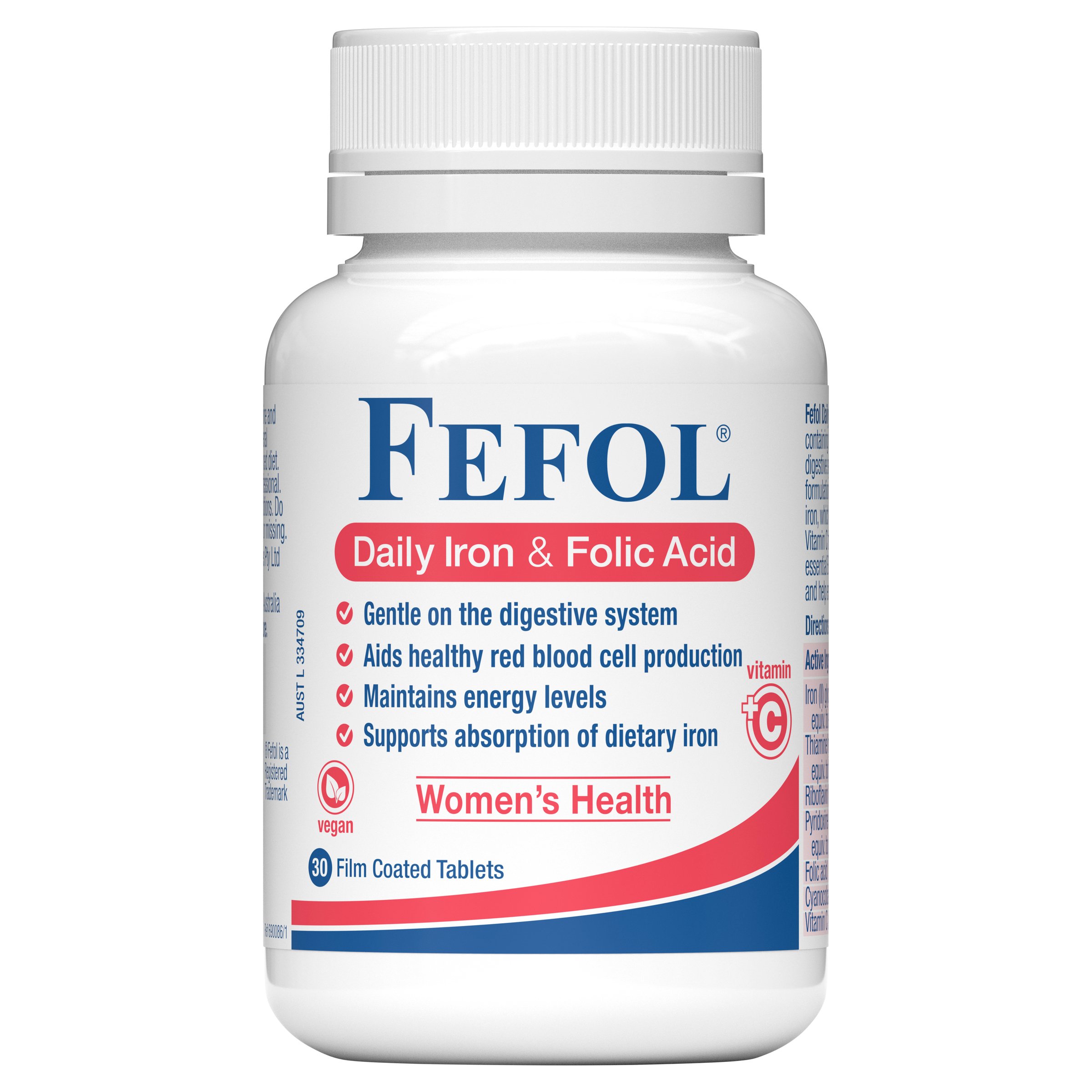 Fefol Daily Iron & Folic Acid 30 tablets