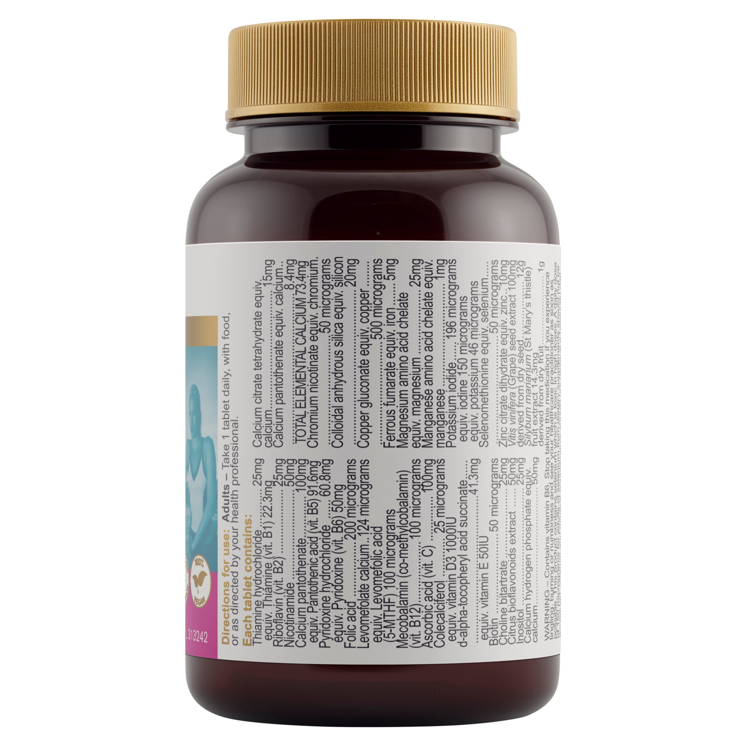 Herbs of Gold Women's Multi Plus Grapeseed 30 tablets - Image 2