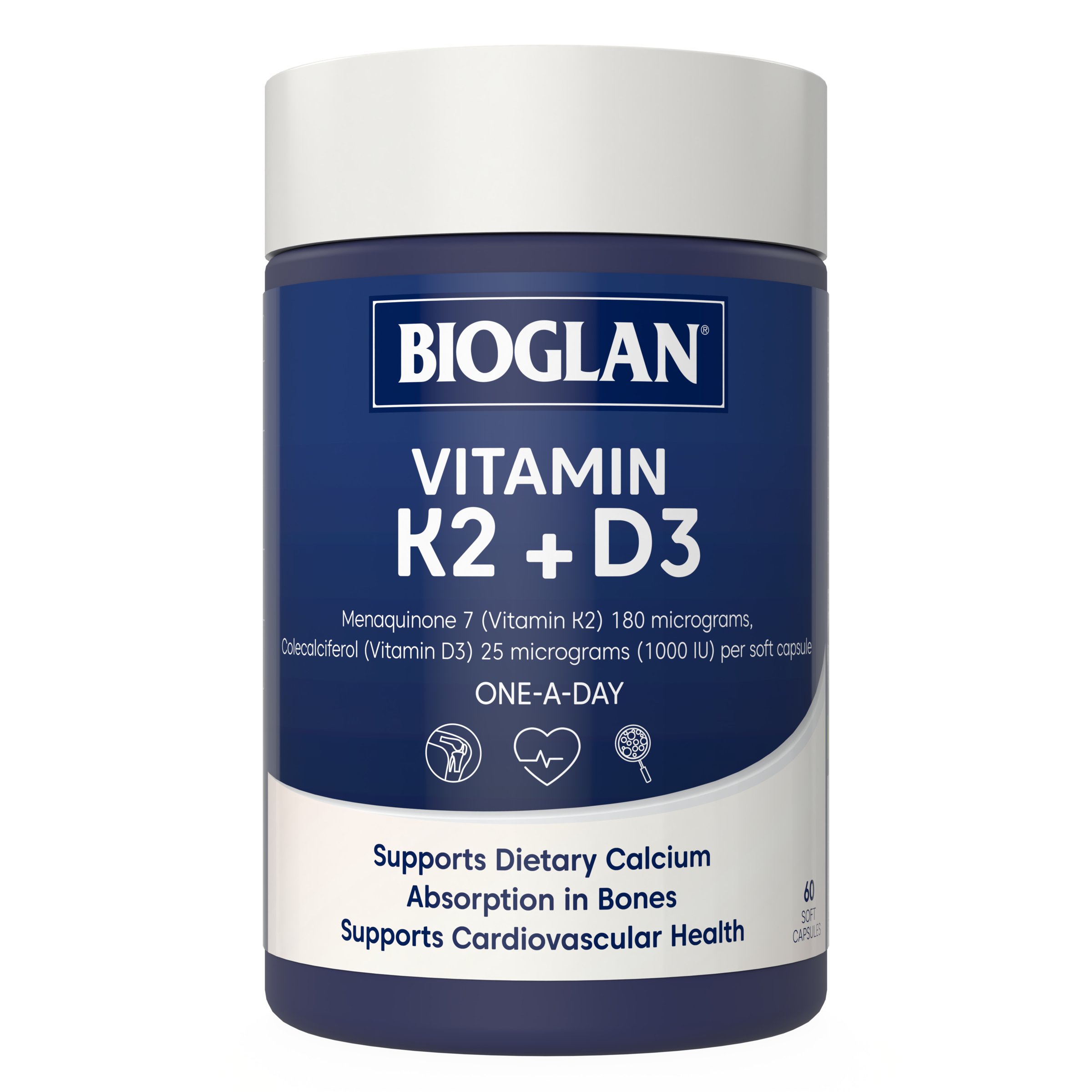 Bioglan Vitamin K2 + D3 60 capsules - Image 1