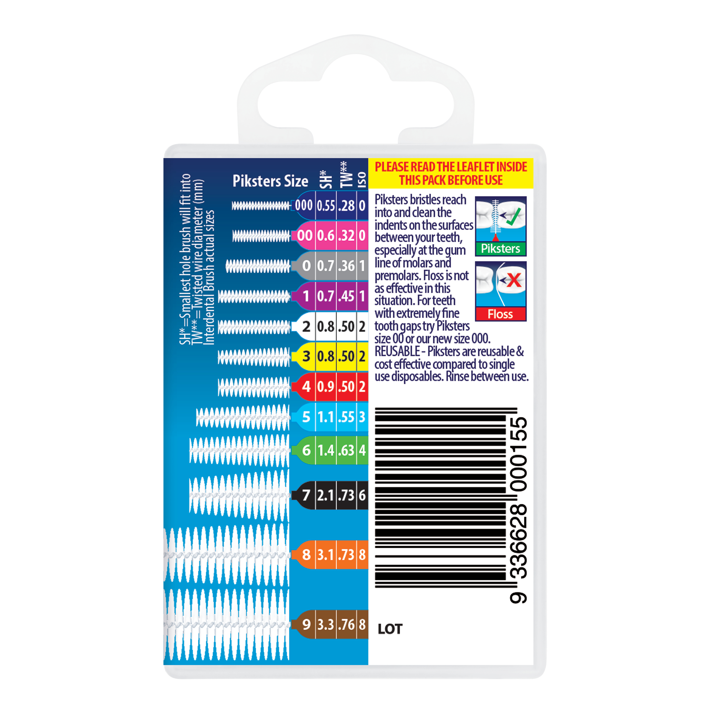 Piksters Interdental Brush Size 5 Blue 40 pack - Image 2