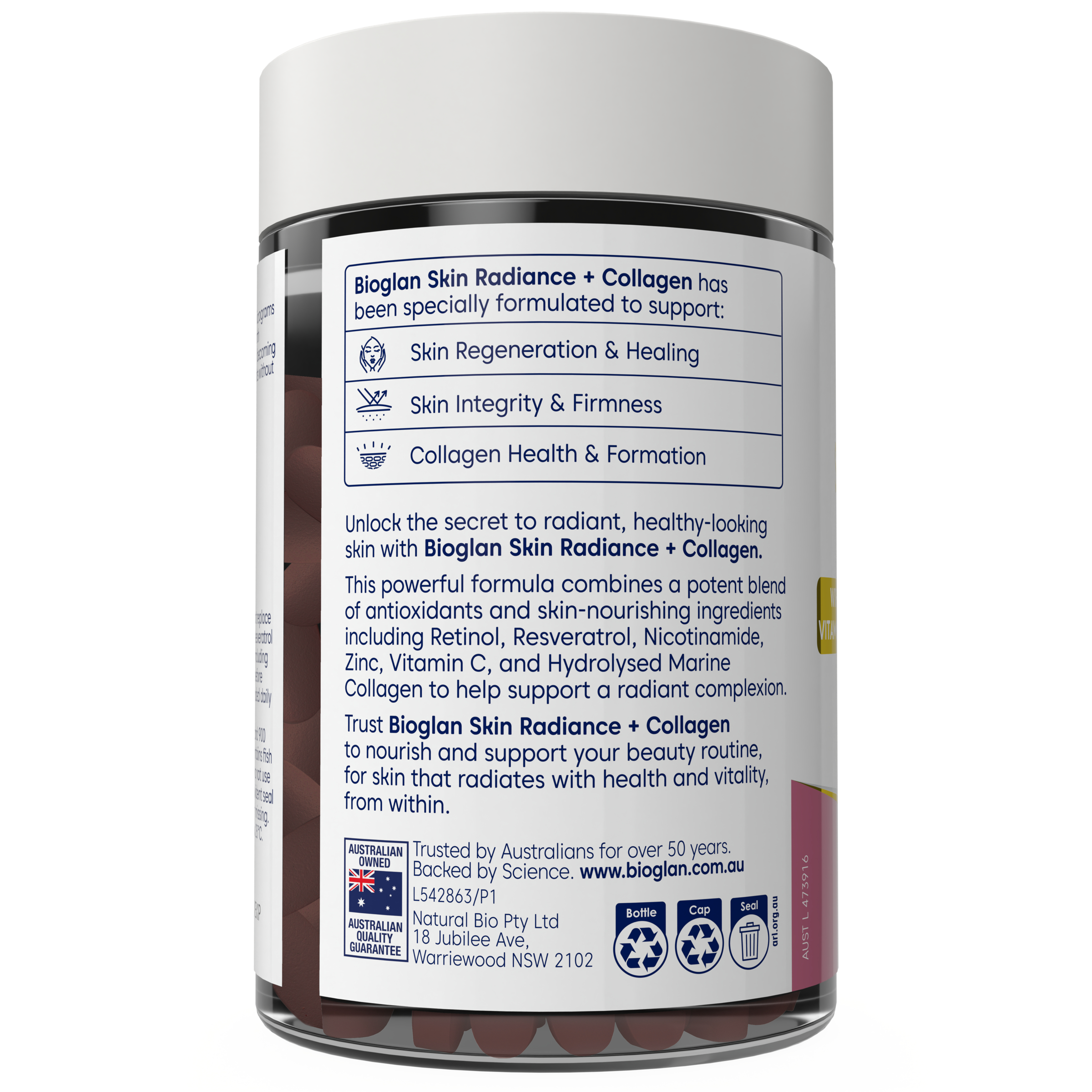 Bioglan Skin Radiance + Collagen 60 tablets - Image 2
