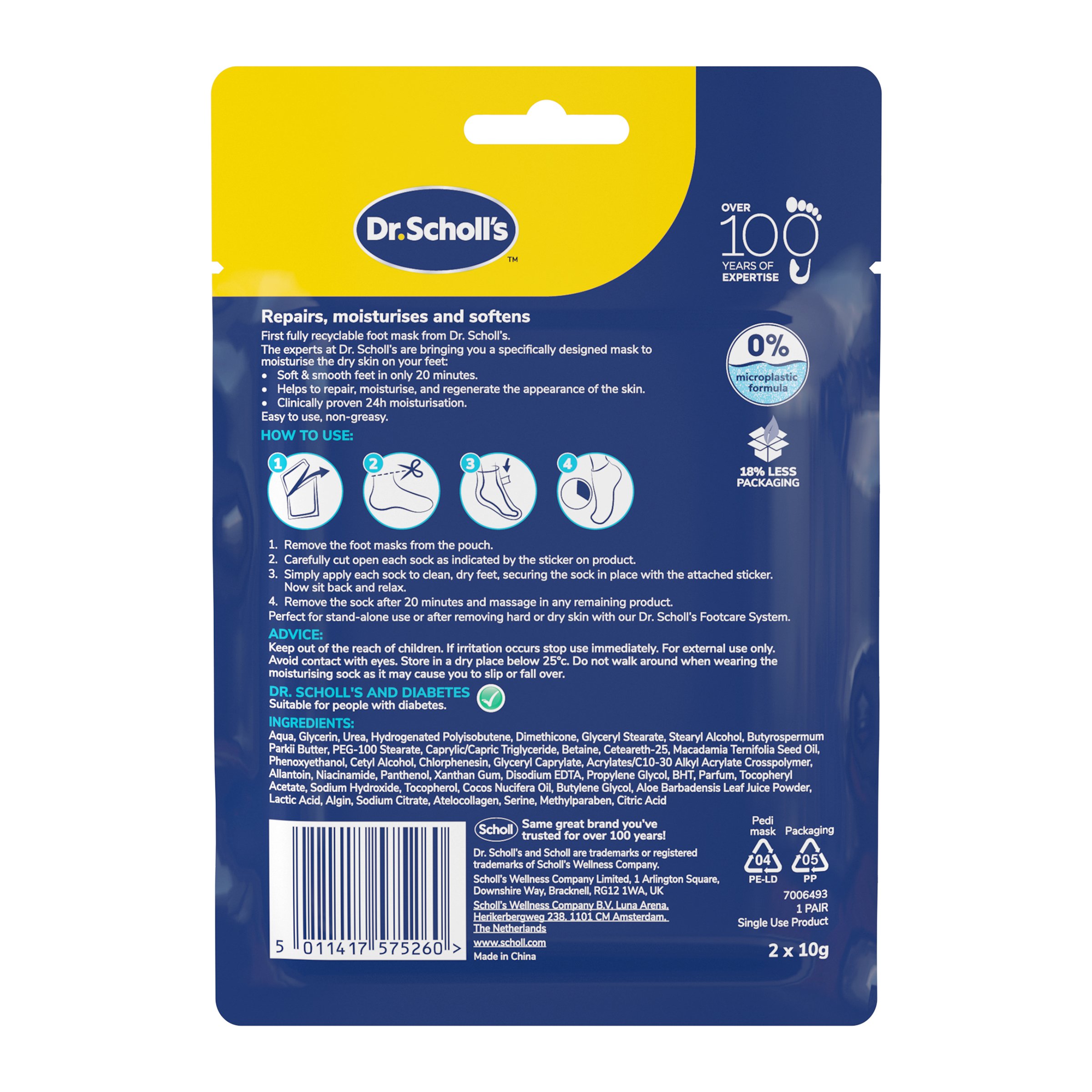Scholl PediMask Dry Skin 1 pair - Image 2