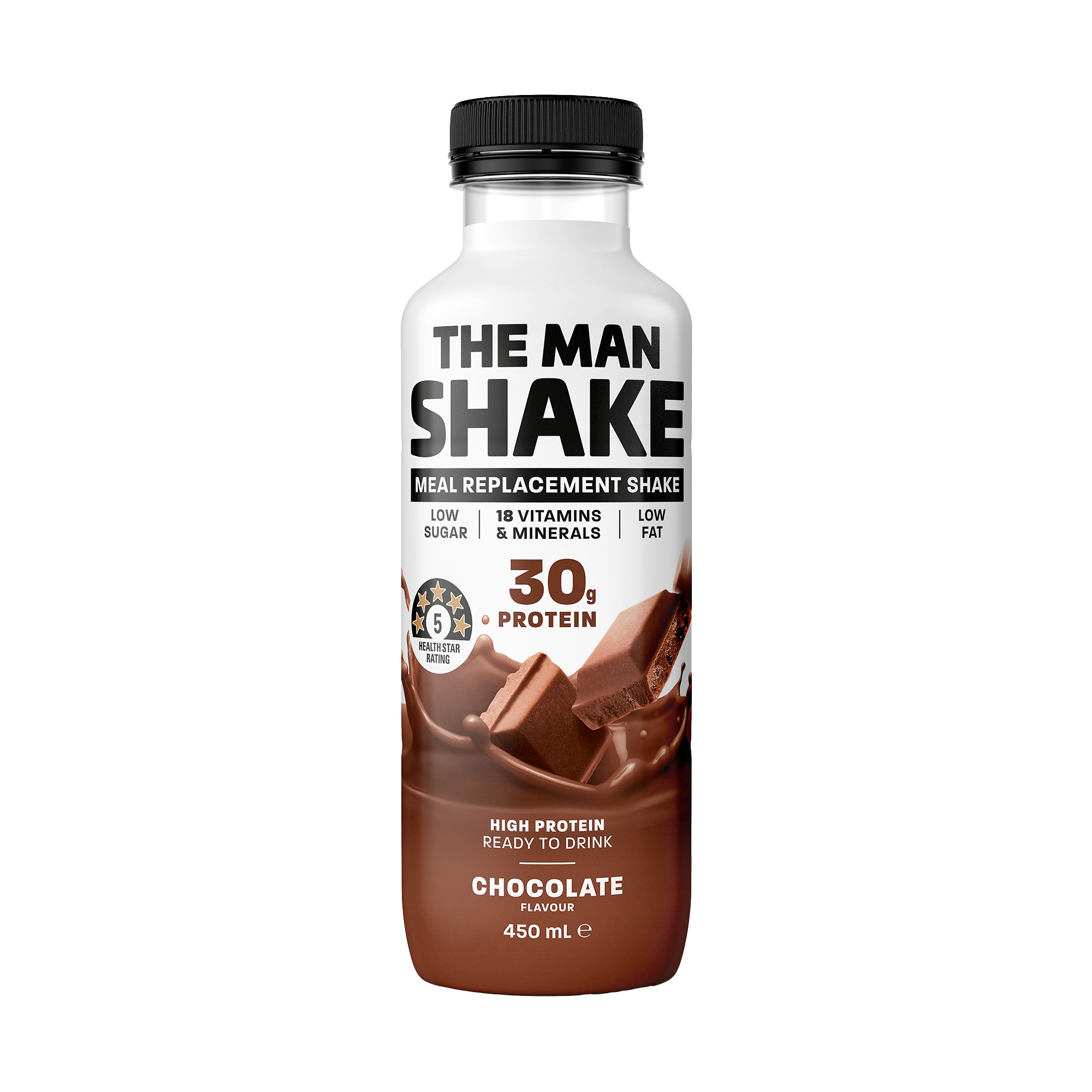 The Man Shake Meal Replacement Drink Chocolate 450ml - Image 1