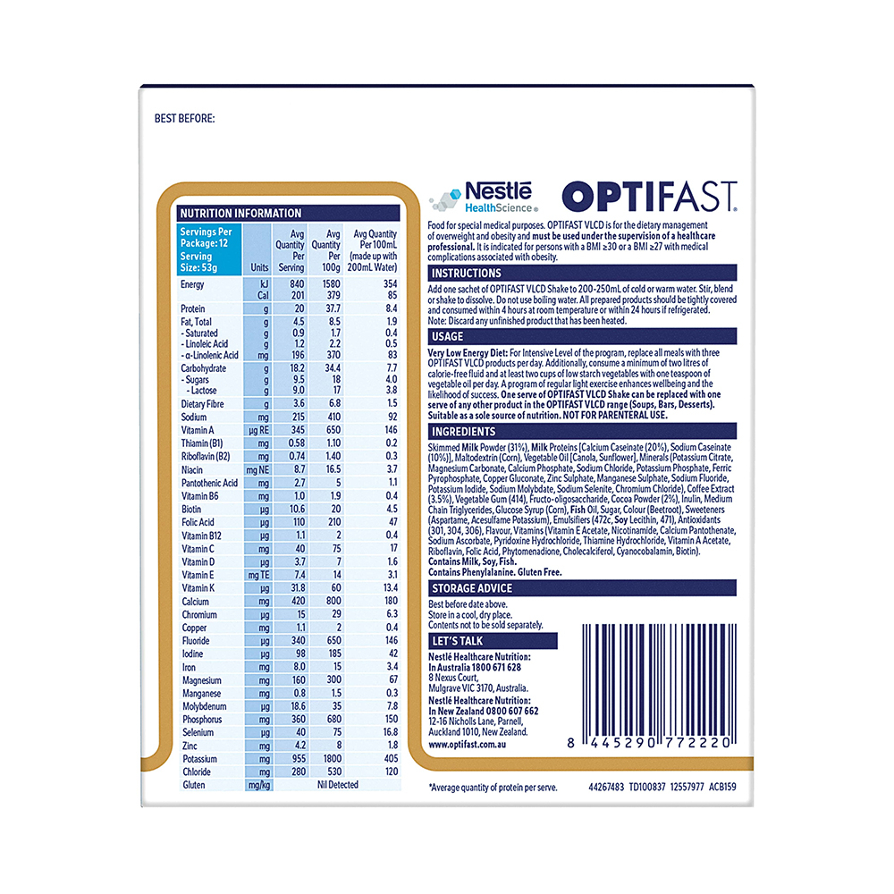 Optifast VLCD Shake Mocha 12 pack - Image 2
