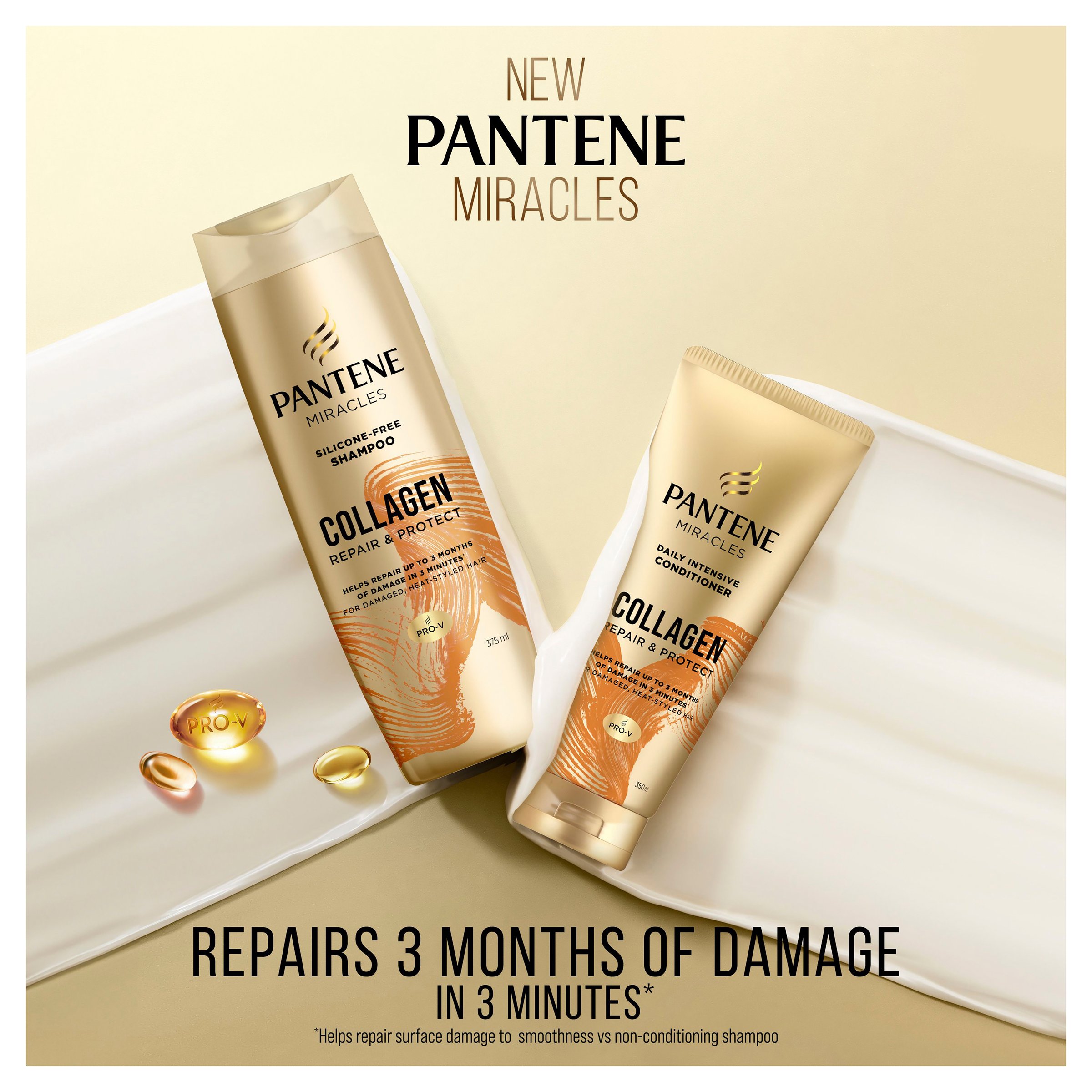 Pantene Miracles Collagen Repair & Protect Shampoo 375ml - Image 6
