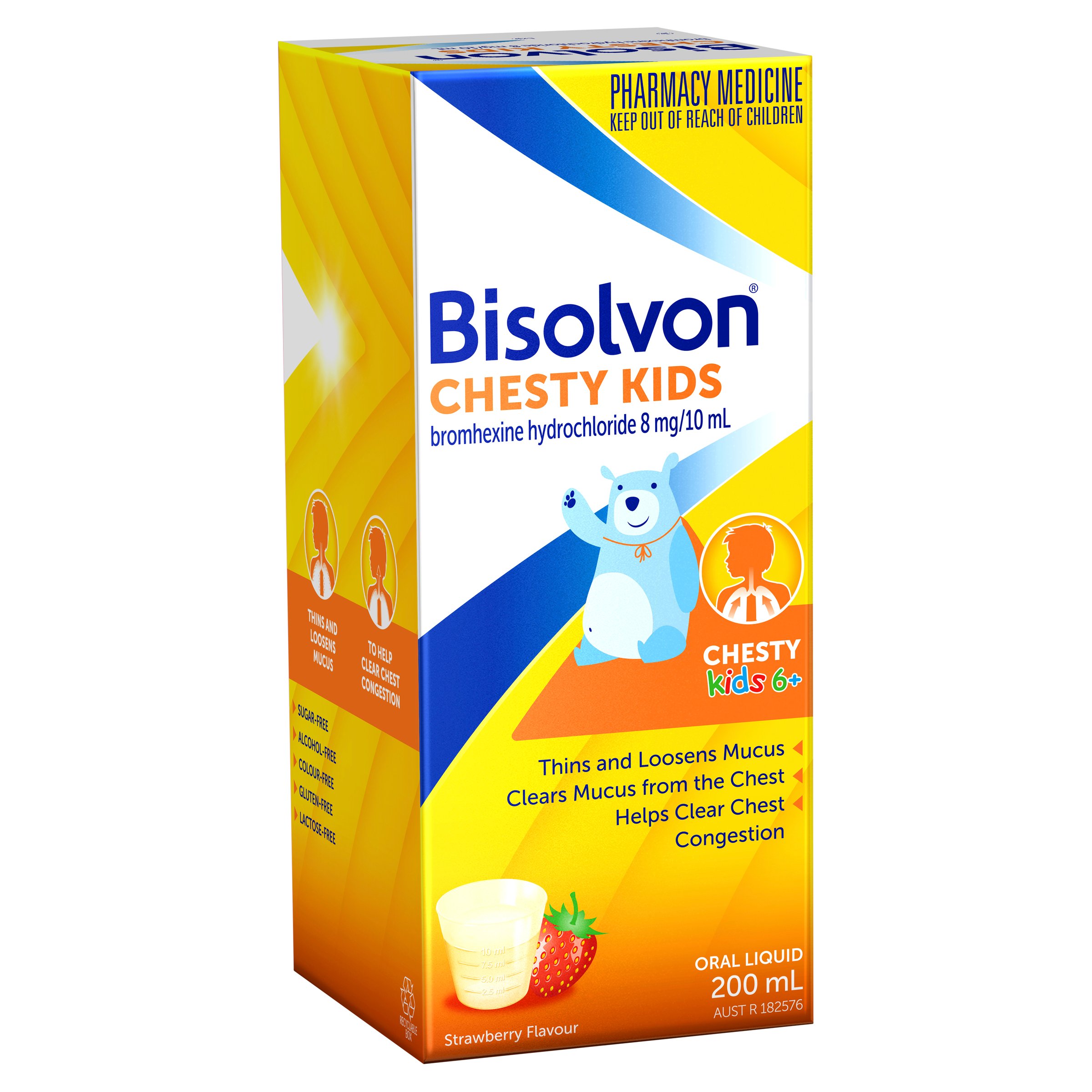 Bisolvon Chesty Kids Liquid Strawberry Flavour 200ml - Image 10