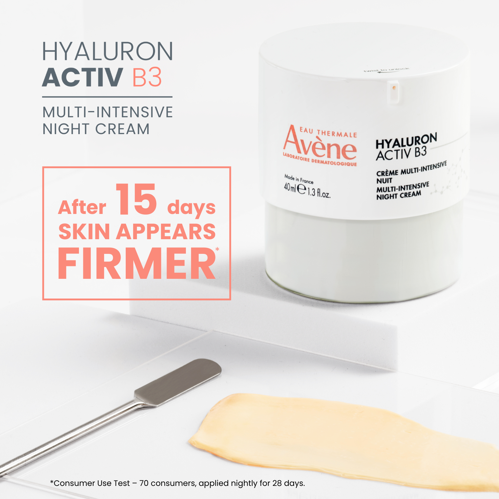 Avene Eau Thermale Hyaluron Activ B3 Multi-Intensive Night Cream 40ml - Image 5