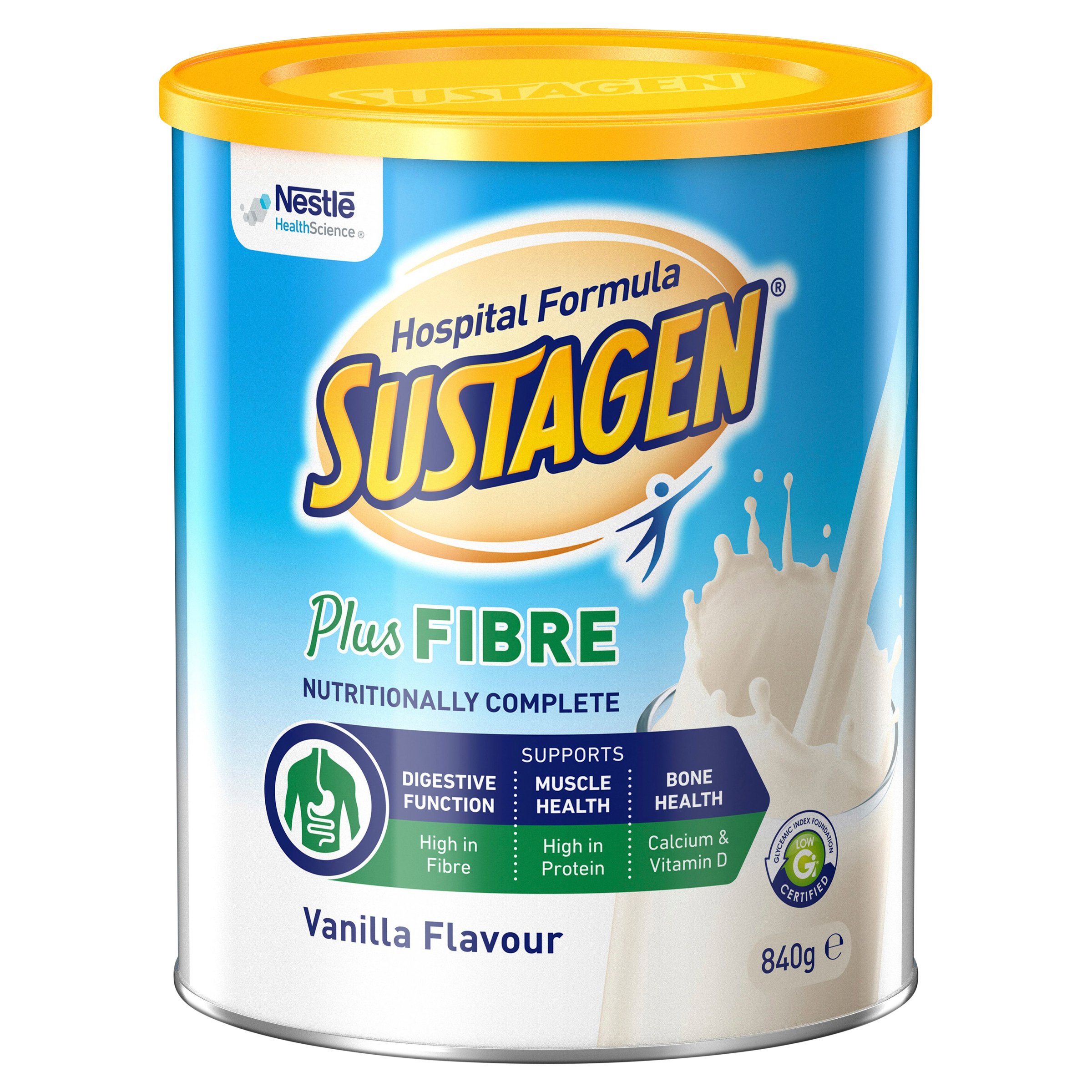 Sustagen Hospital Formula Plus Fibre Vanilla Flavour 840g - Image 1
