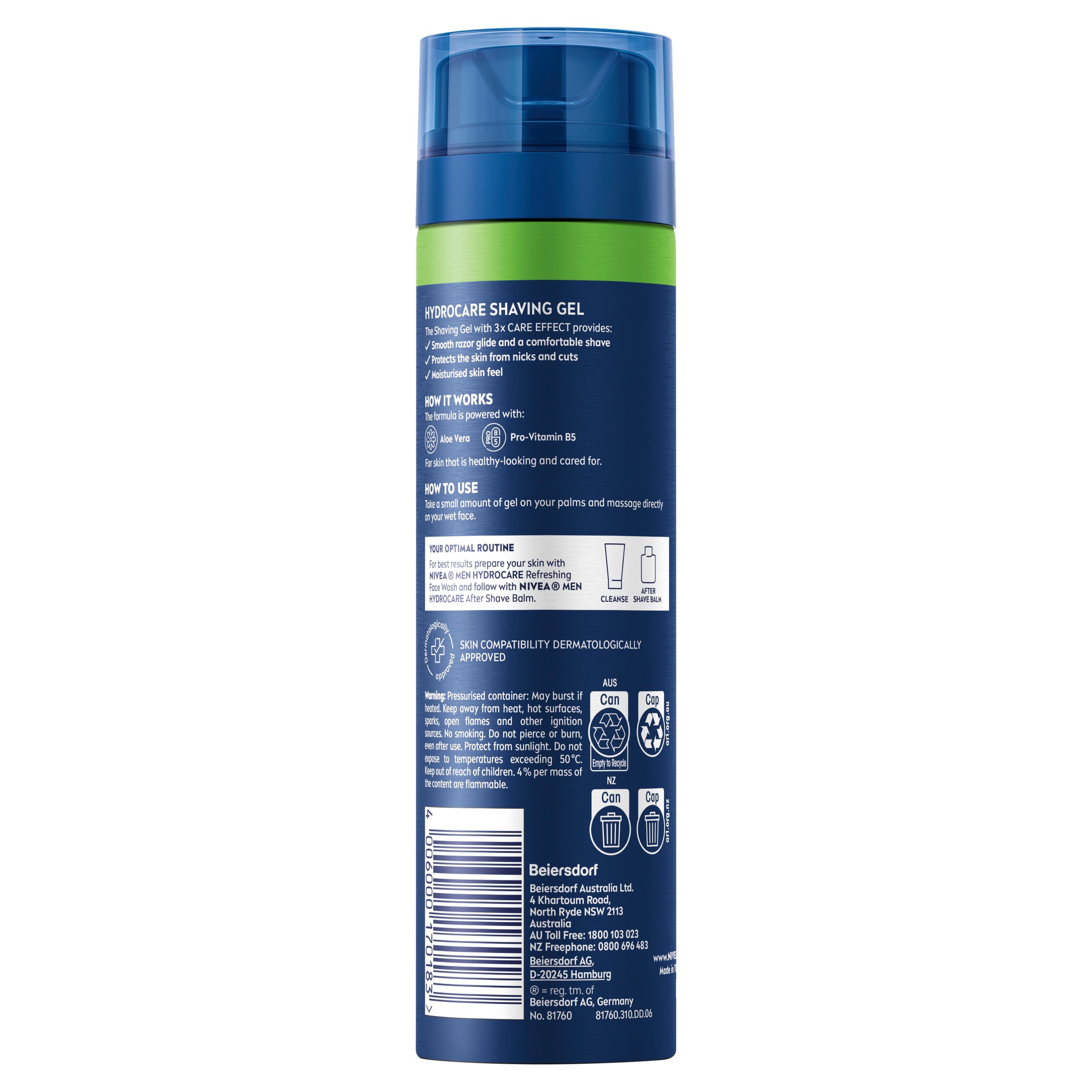 Nivea Men Hydrocare Shave Gel 200ml - Image 2