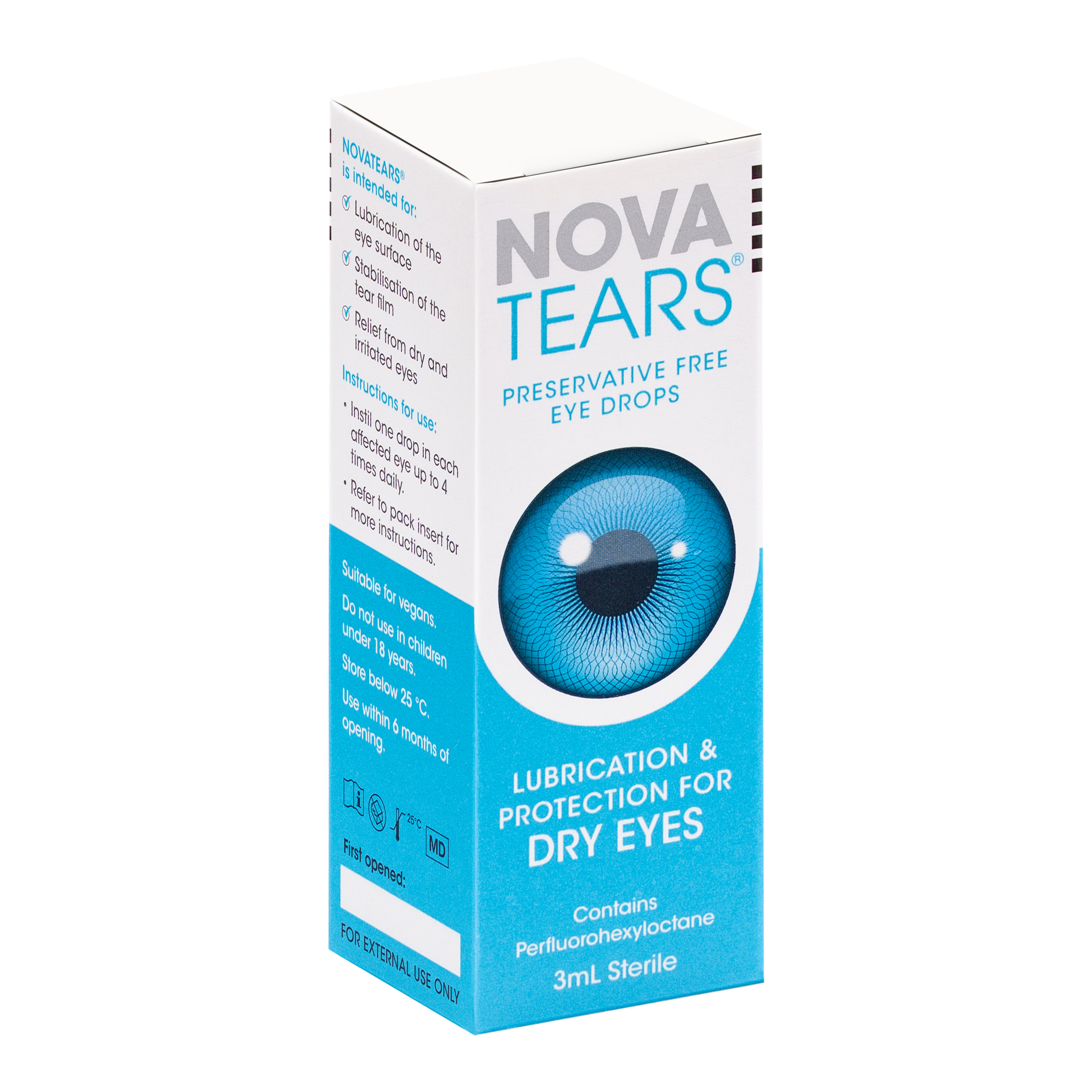 NovaTears Lubricating Eye Erops 3ml - Image 7