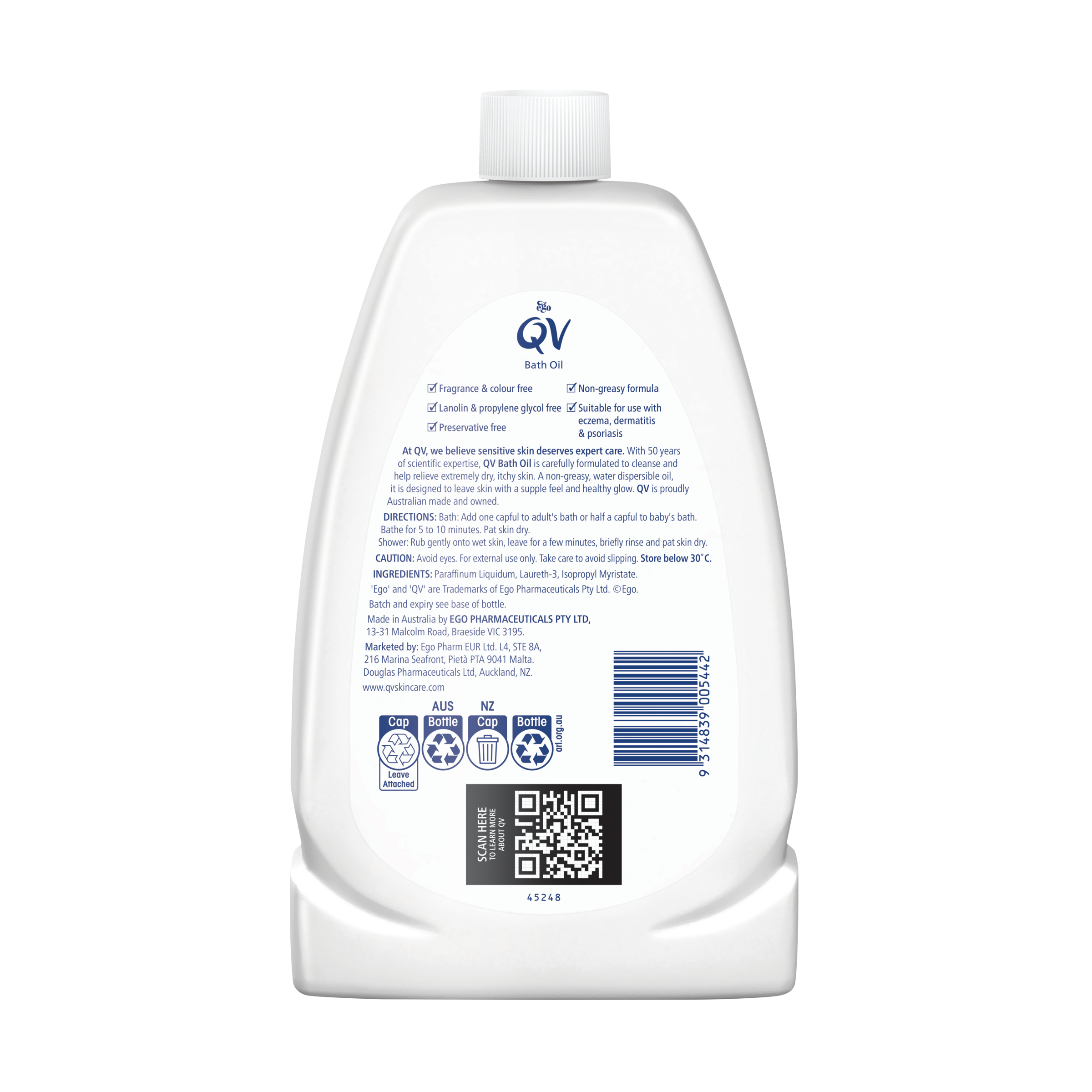 Ego QV Bath Oil 1 litre - Image 2