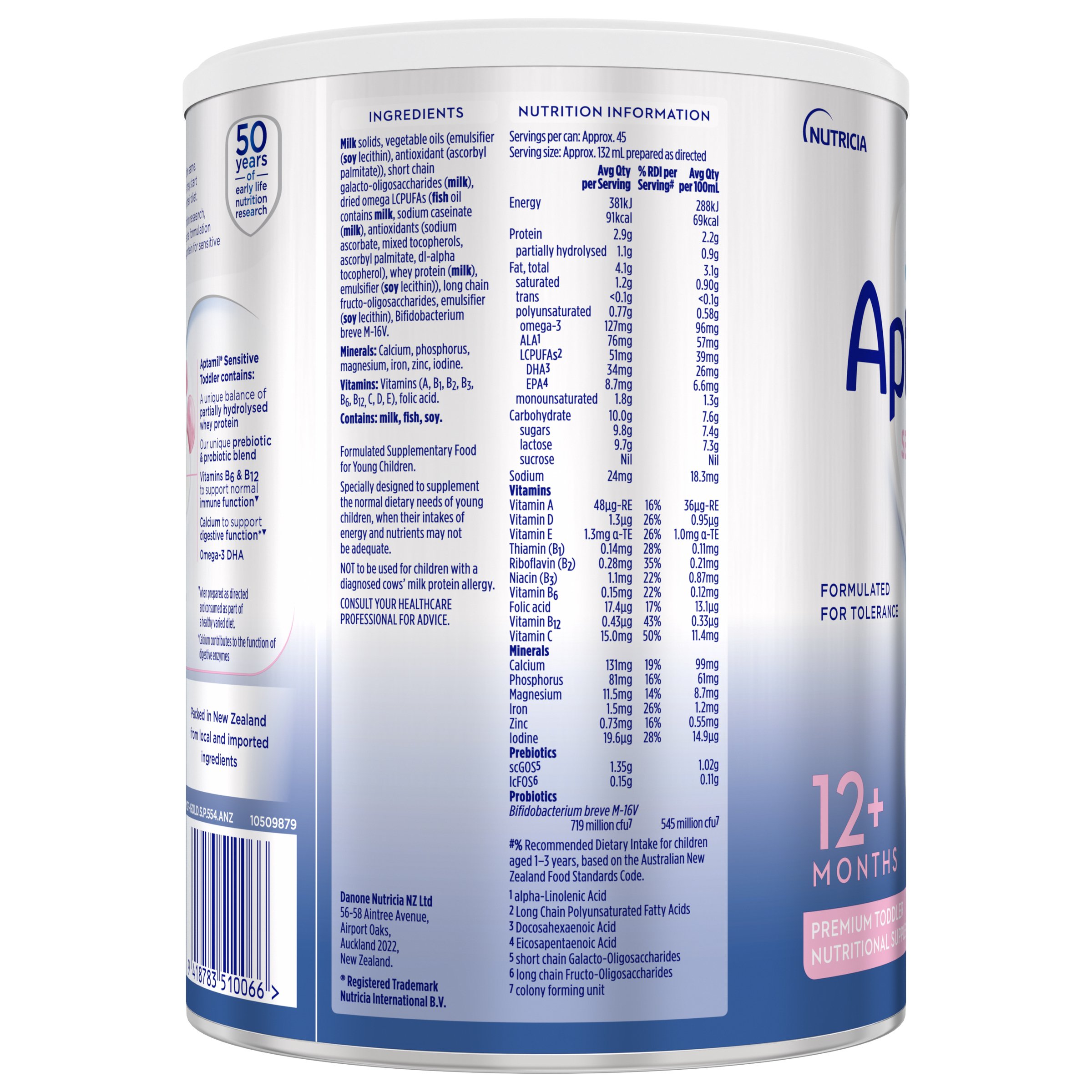 Aptamil Sensitive Premium Toddler Milk Drink From 12+ Months 900g - Image 4