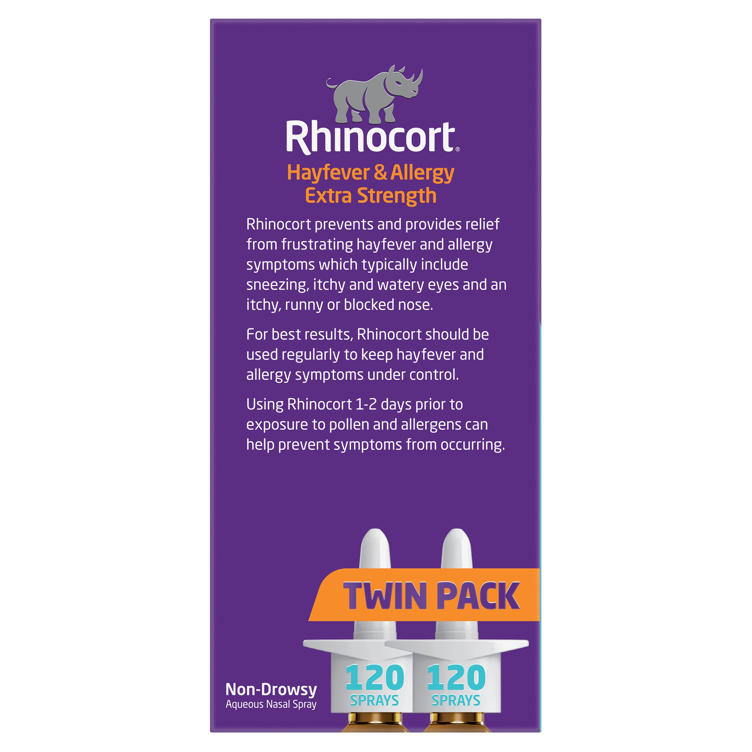 Rhinocort Nasal Spray 64mcg 120 doses - 2 pack - Image 3