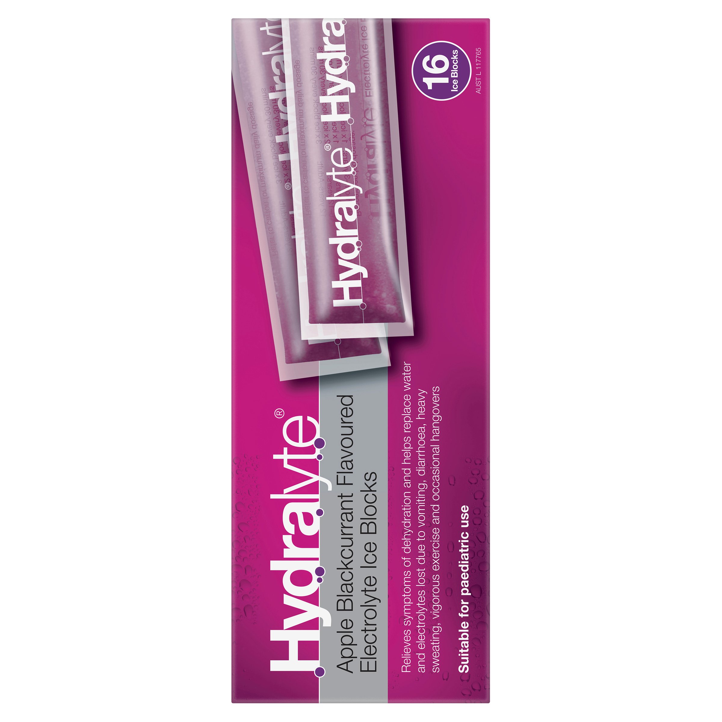 Hydralyte Ice Block Apple/Blackcurrant Flavoured 16 pack - Image 2