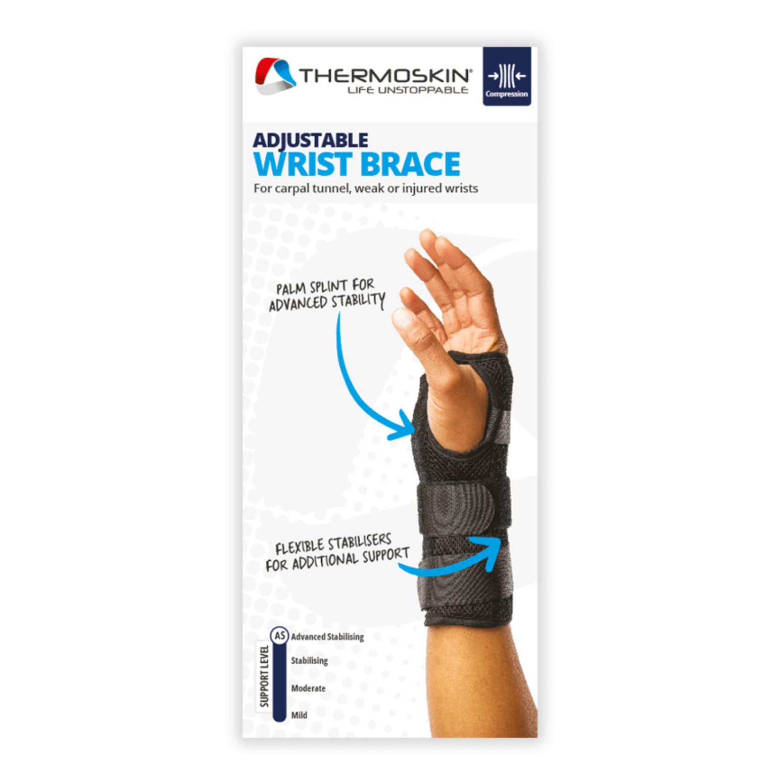 Thermoskin Adjustable Wrist Brace Left 1 each - Image 2