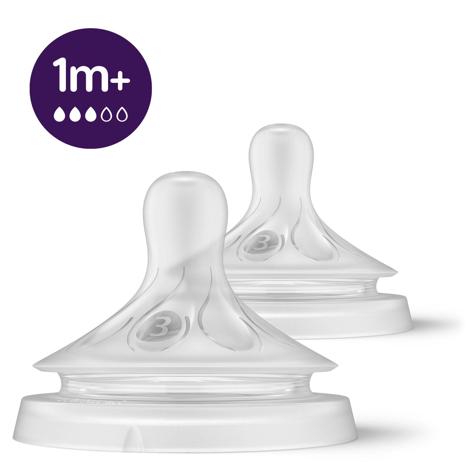 Avent Natural Response Teats 1 Month+ Flow 3 - 2 packs - Image 4