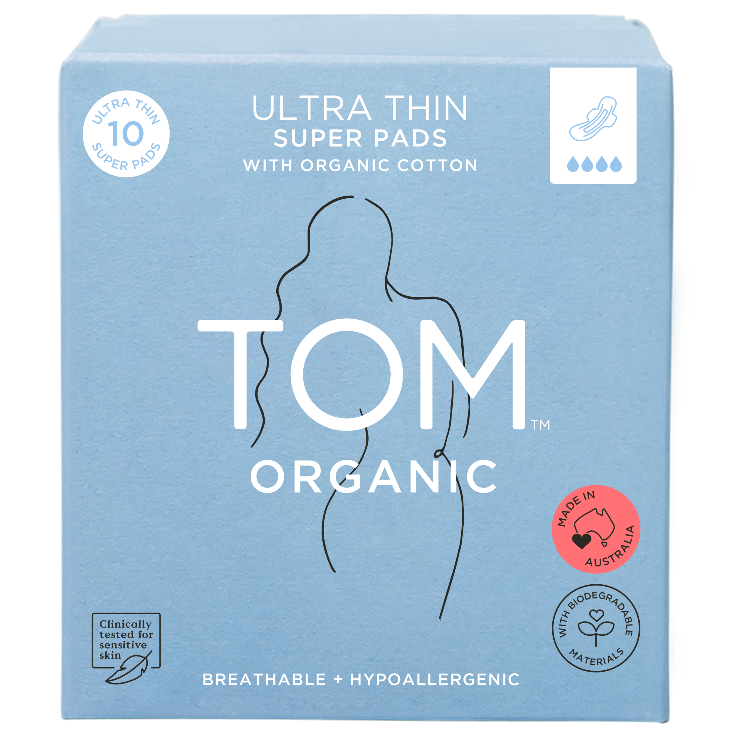 Tom Organic Pad Super 10 pack - Image 1