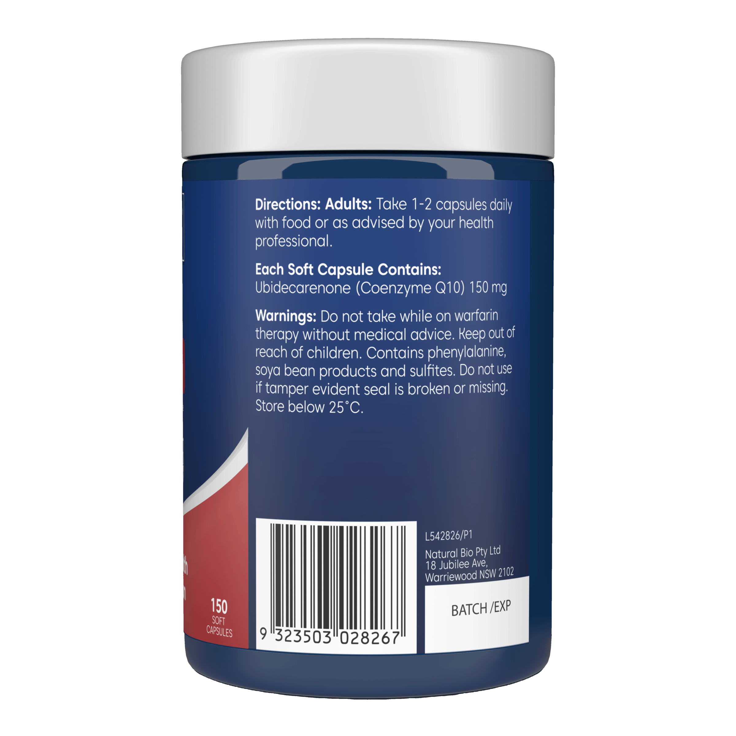 Bioglan CoQ10 150mg - 150 capsules - Image 3