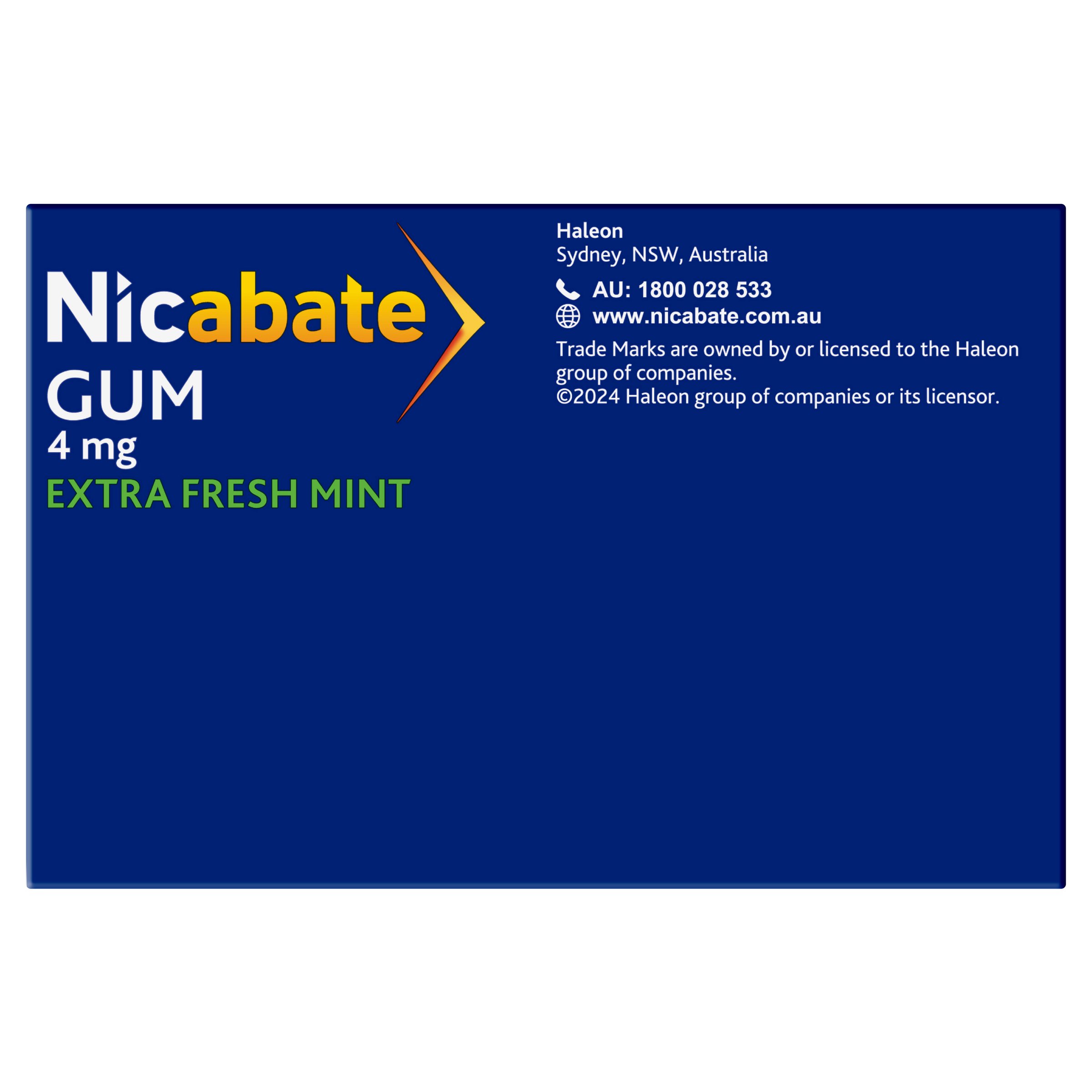 Nicabate Gum Extra Strength Extra Fresh Mint 4mg - 200 pieces - Image 3