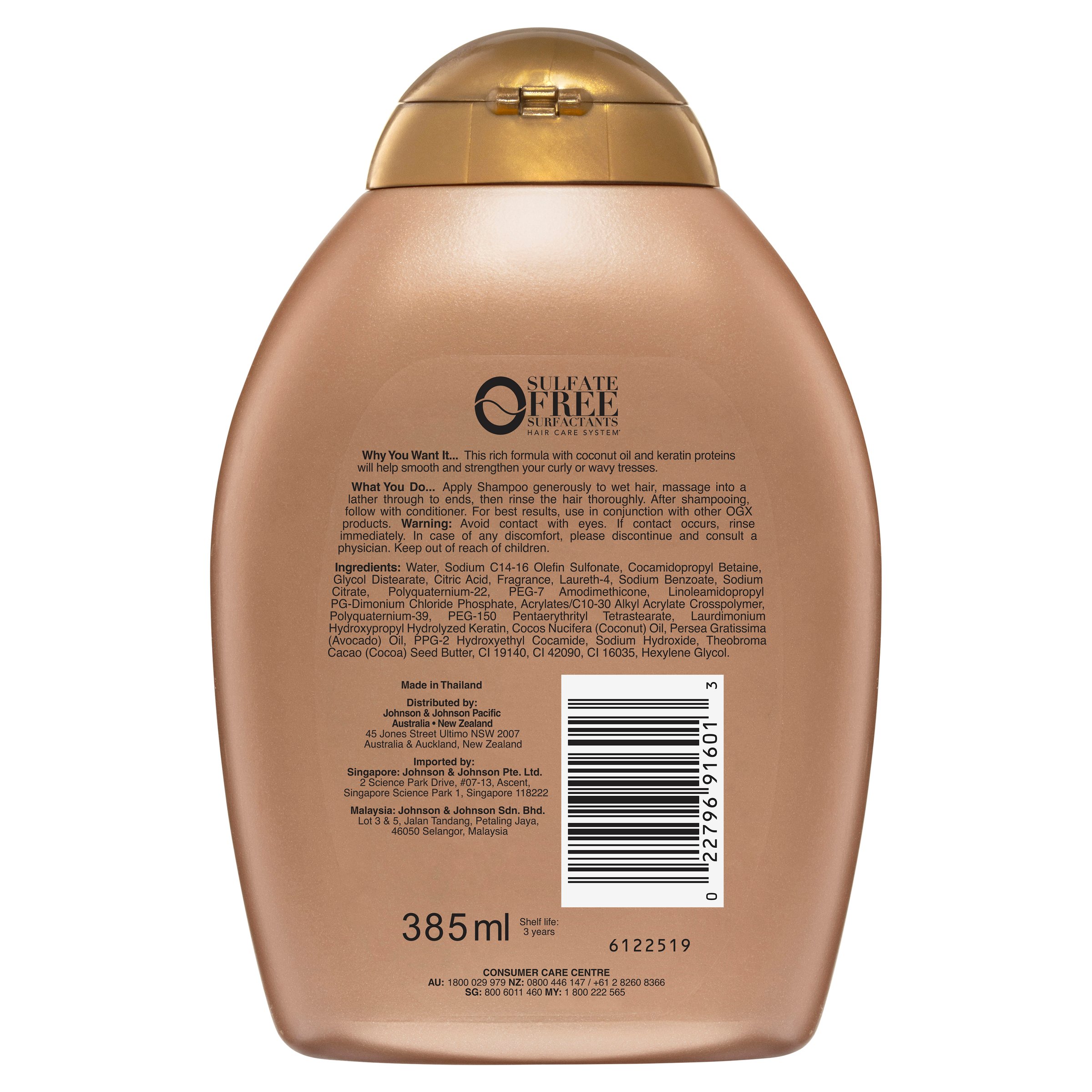 OGX Brazilian Keratin Therapy Ever Straight Shampoo 385ml - Image 2