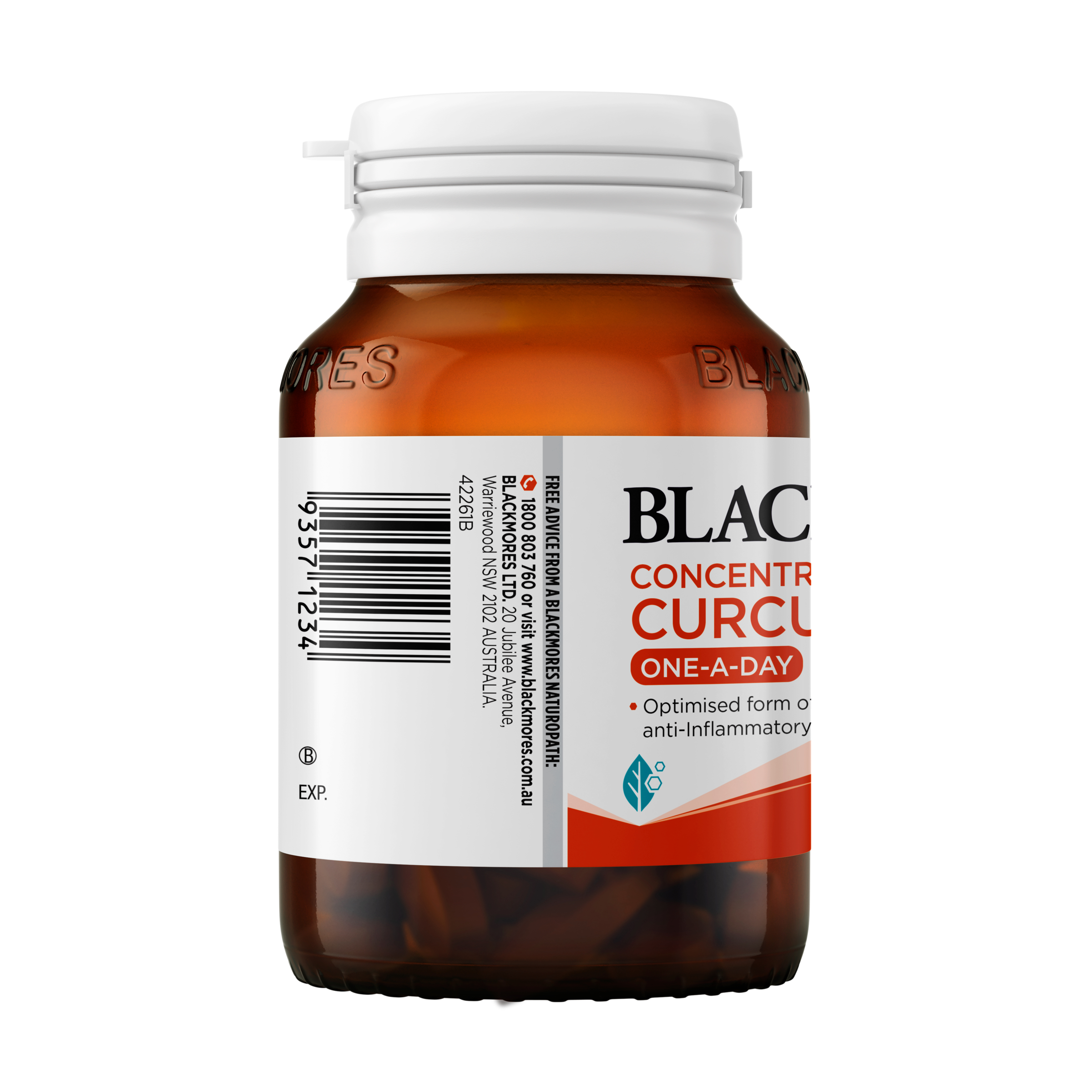 Blackmores Concentrated Curcumin One-A-Day 60 tablets - Image 3