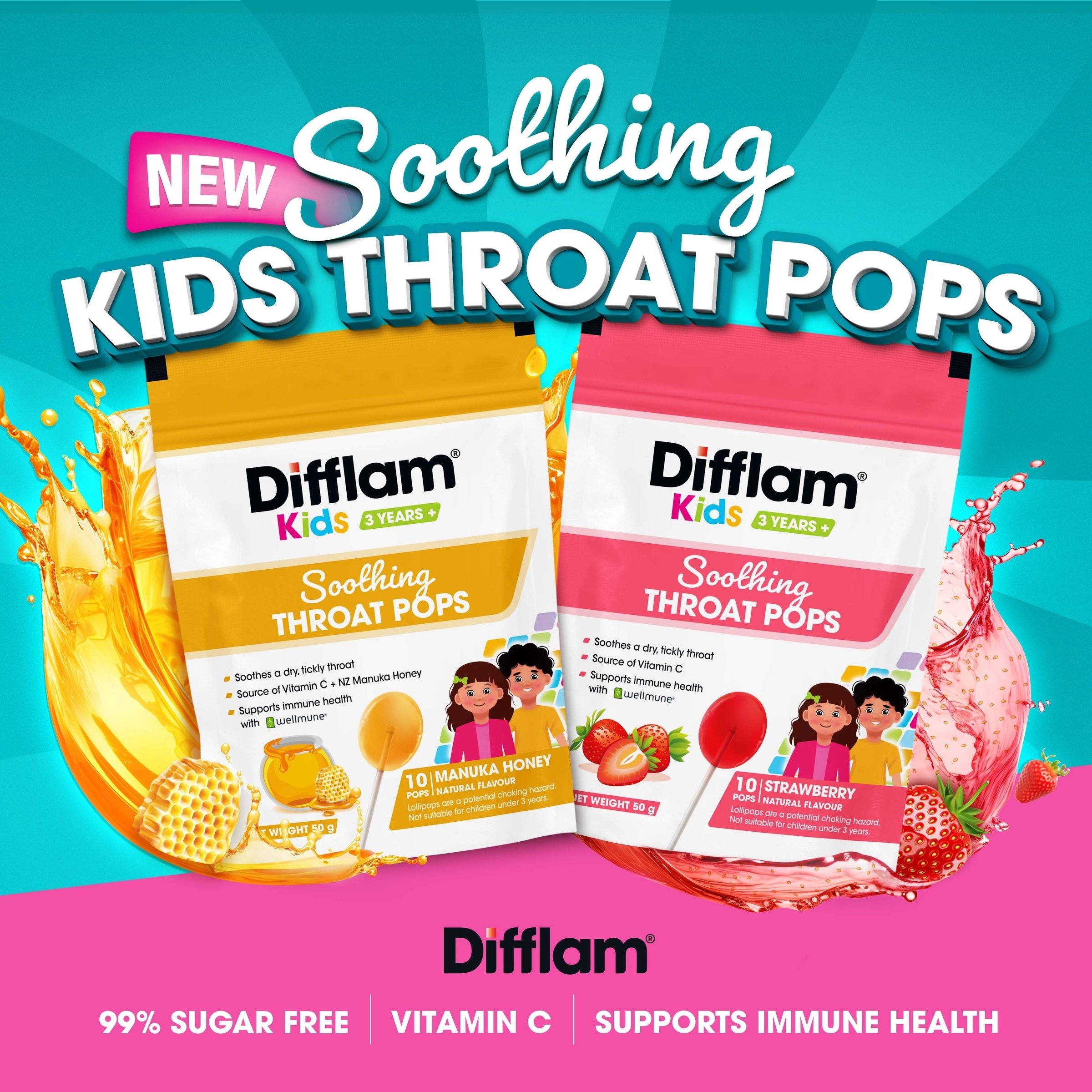Difflam Kids Pops Manuka 10 lozenges - Image 12