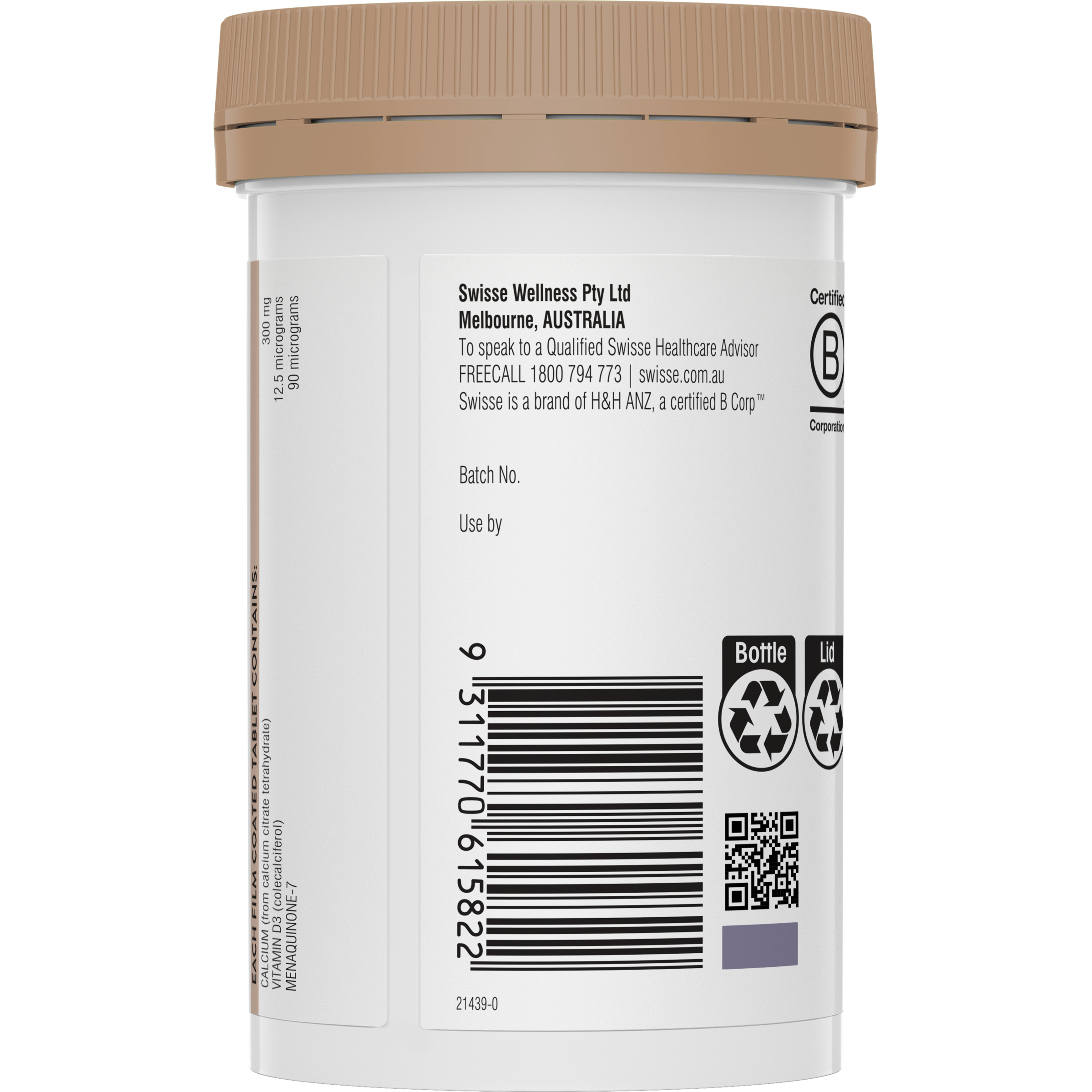 Swisse Ultiboost Calcium + D3 + K2 - 60 tablets - Image 3