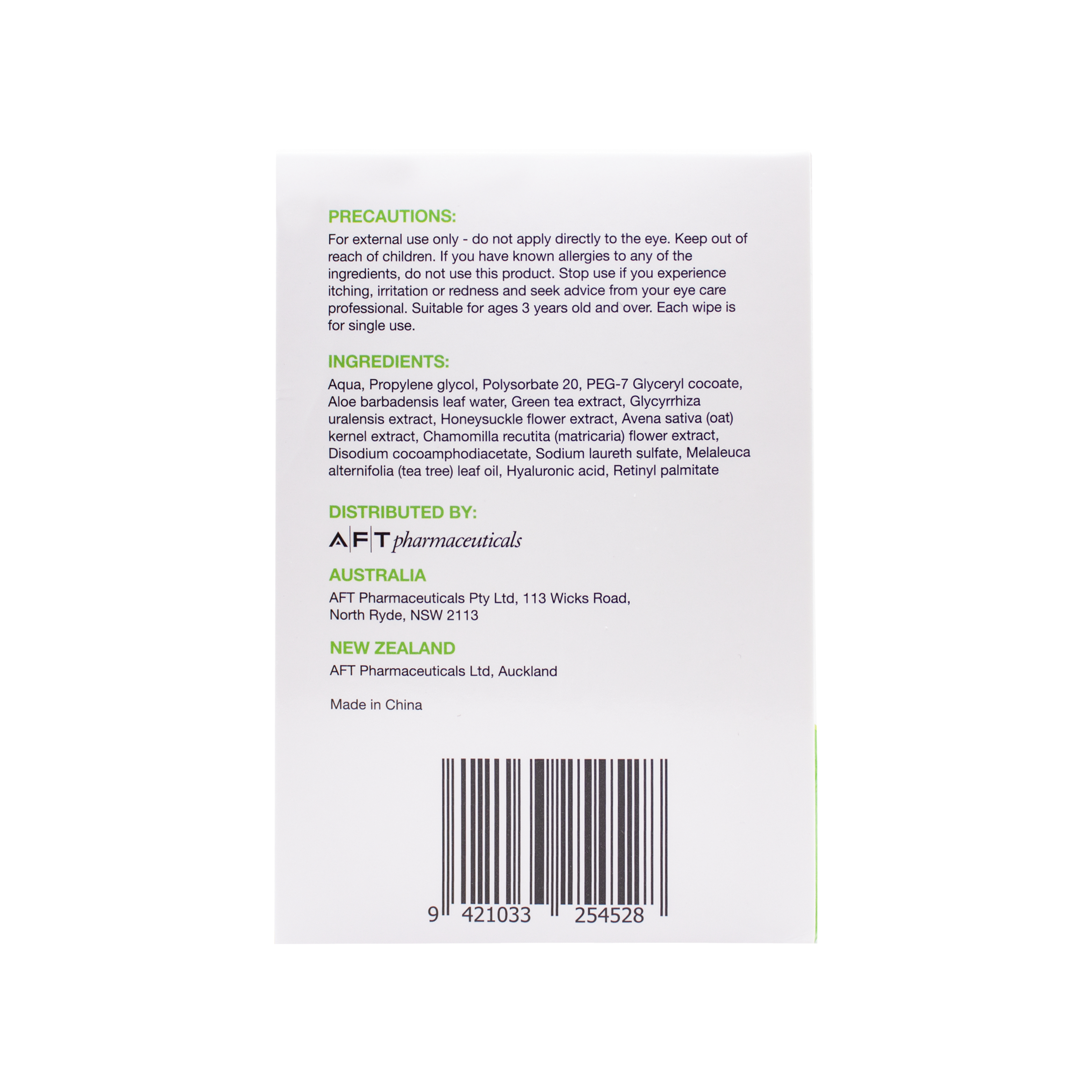 Opti-Soothe Preservative-Free Eyelid Wipes - 30 wipes - Image 4
