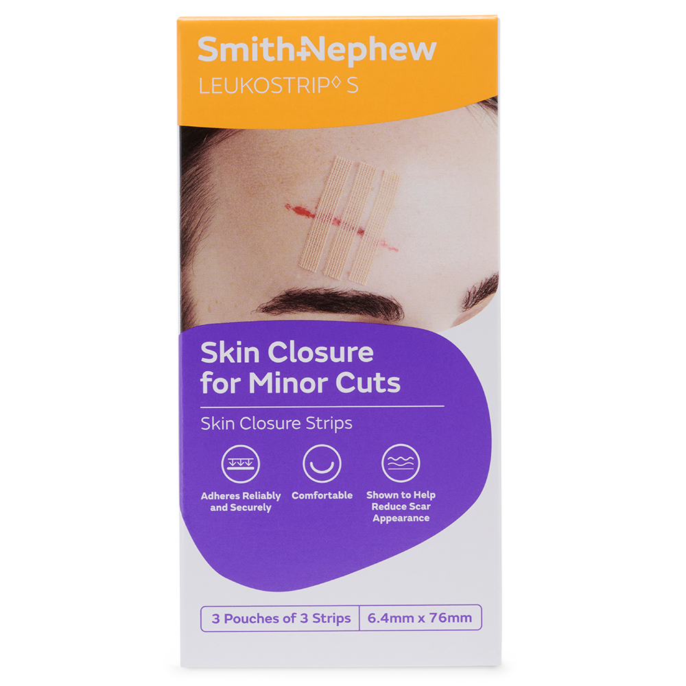 Leukostrip Wound Closure Strips 6.4mm X 76mm - 3 pack - Image 1