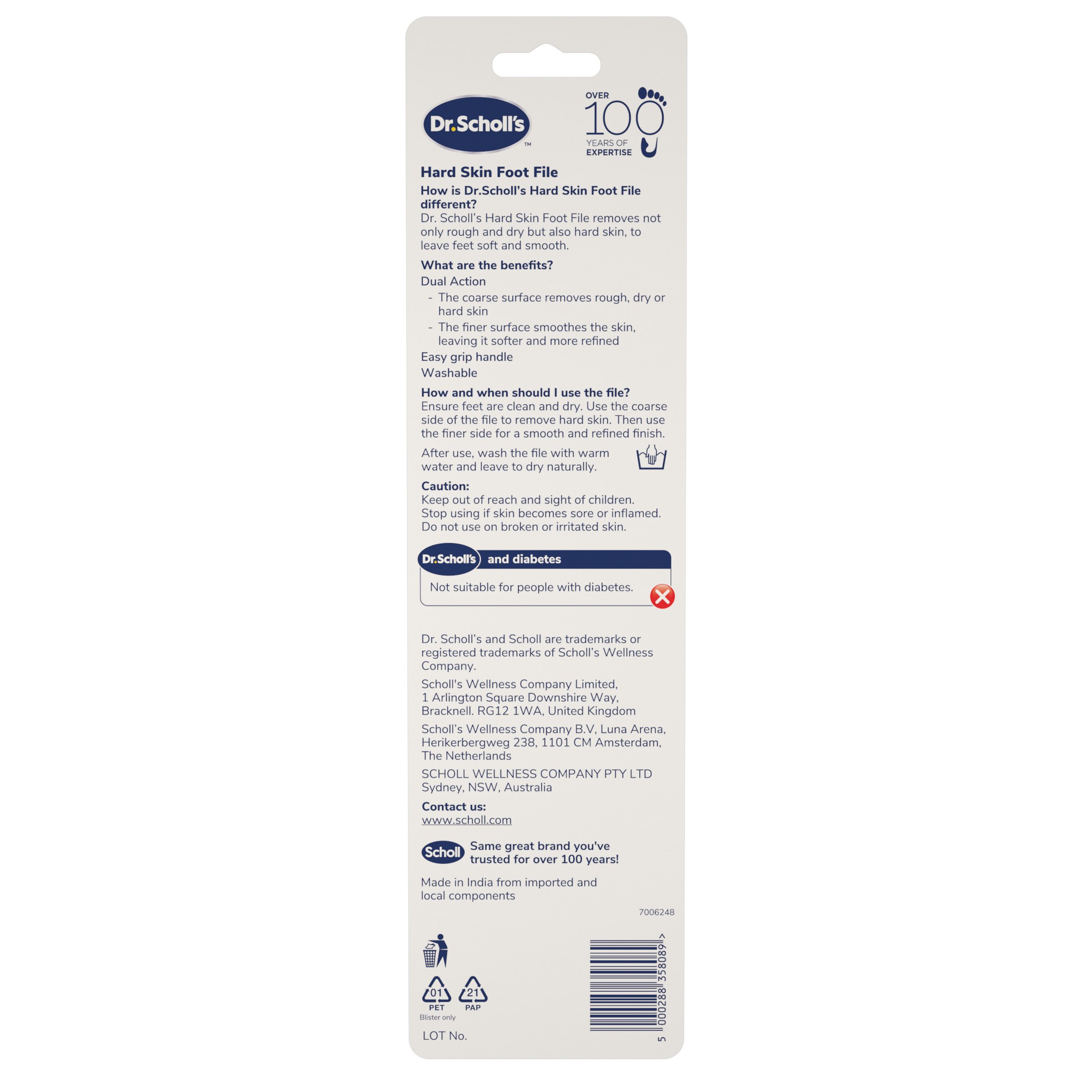 Scholl Hard Skin Foot File 1 pack - Image 2
