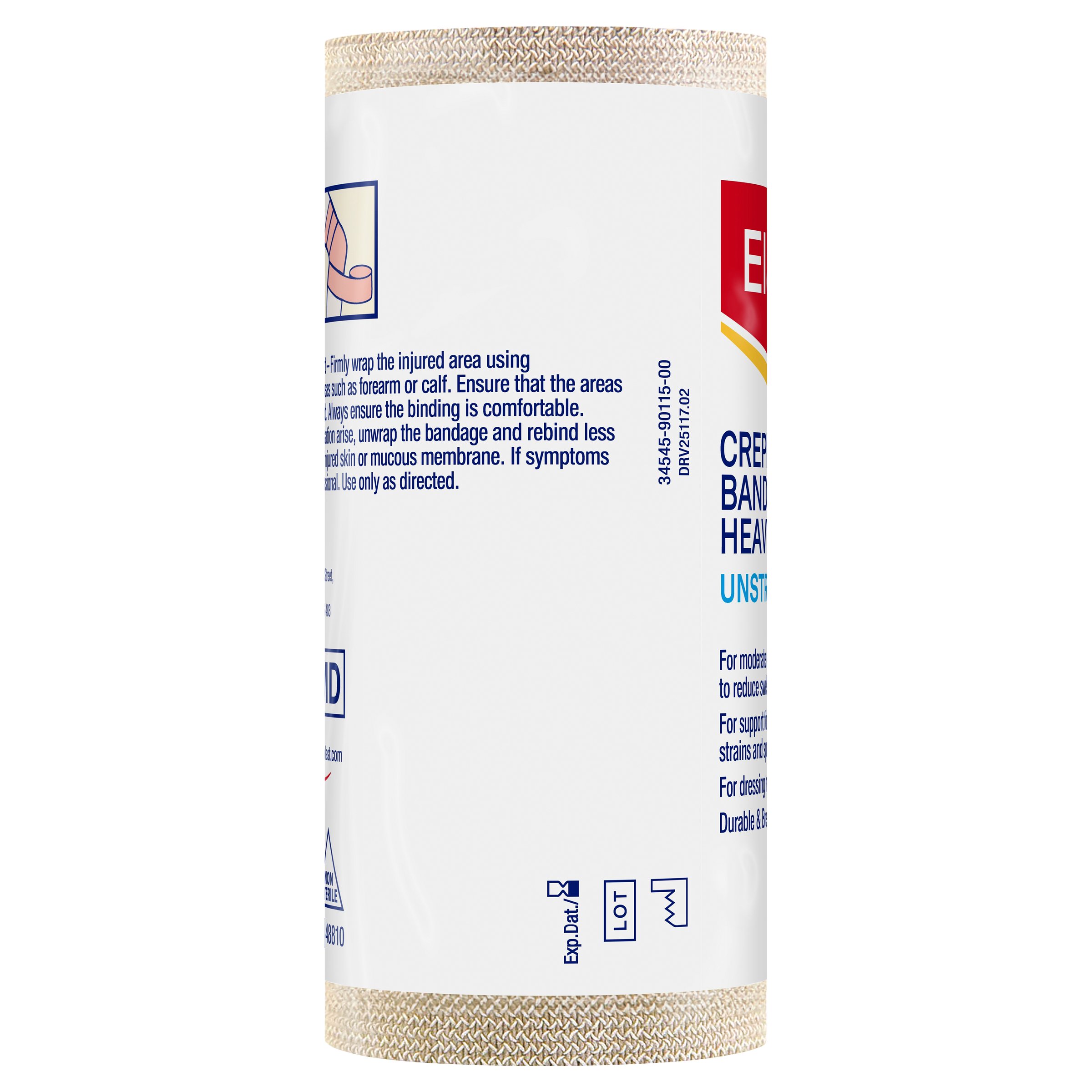 Elastoplast Crepe Bandage Heavy Weight 10cm X 2.3m Tan - 1 roll - Image 4