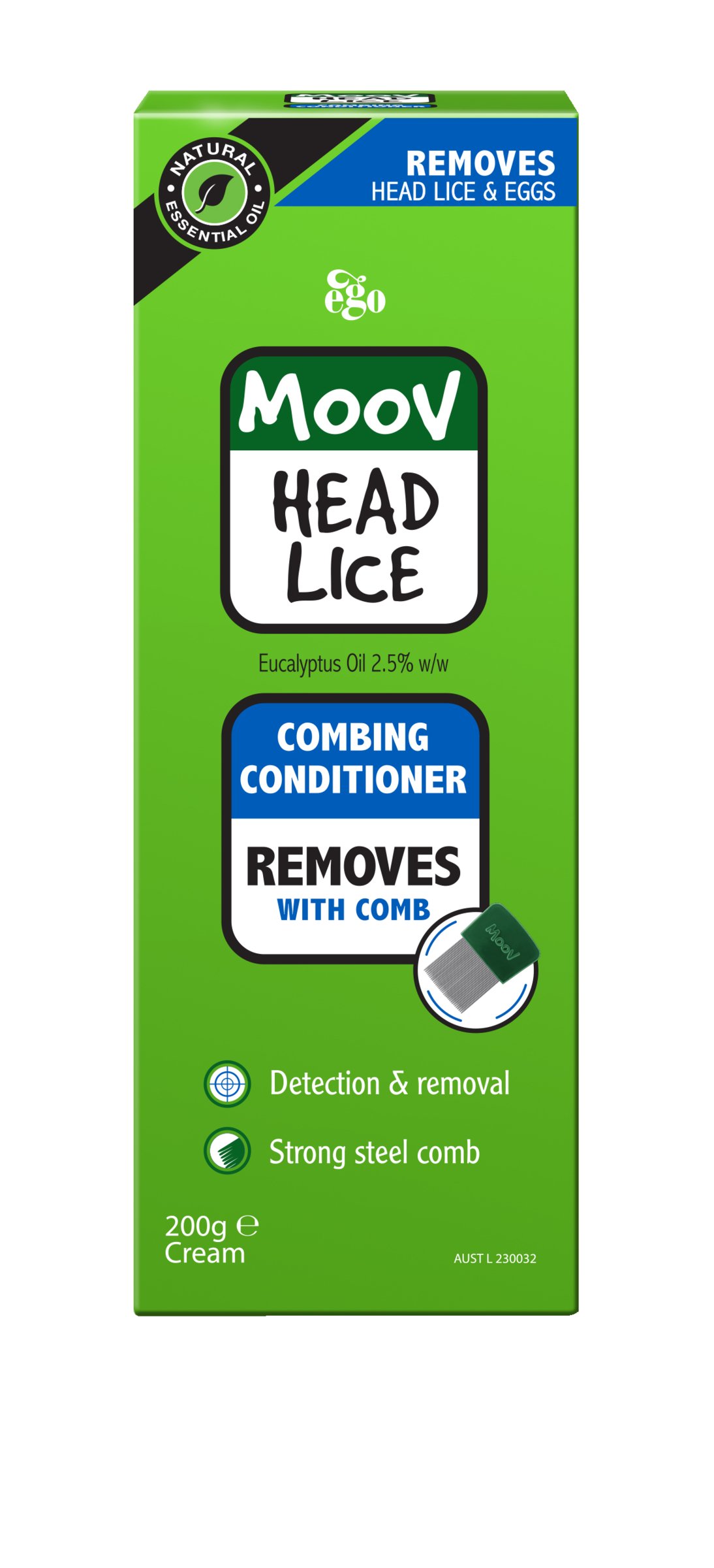 Ego Moov Head Lice Combing Conditioner 200ml - Image 1