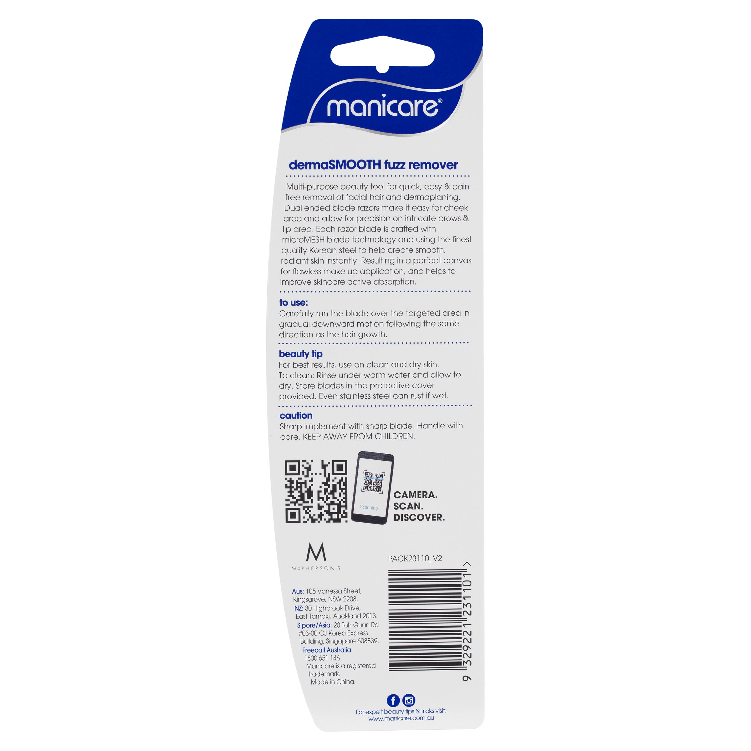 Manicare Dermasmooth Fuzz Remover 2 pack - Image 2