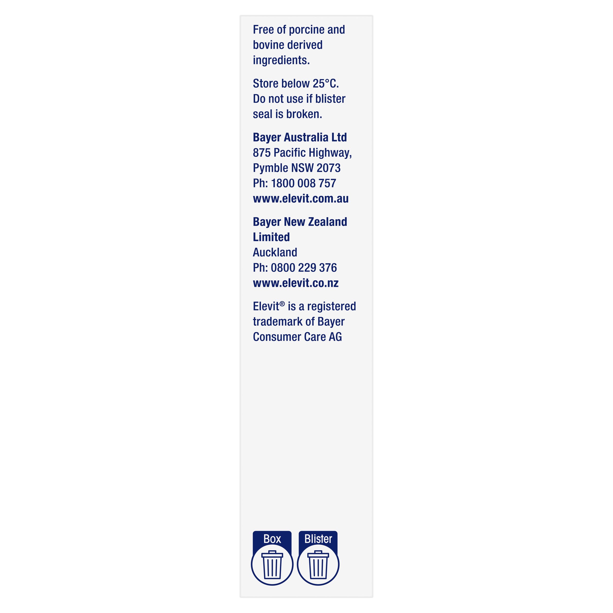 Elevit Pre-Conception & Pregnancy 30 tablets - Image 4