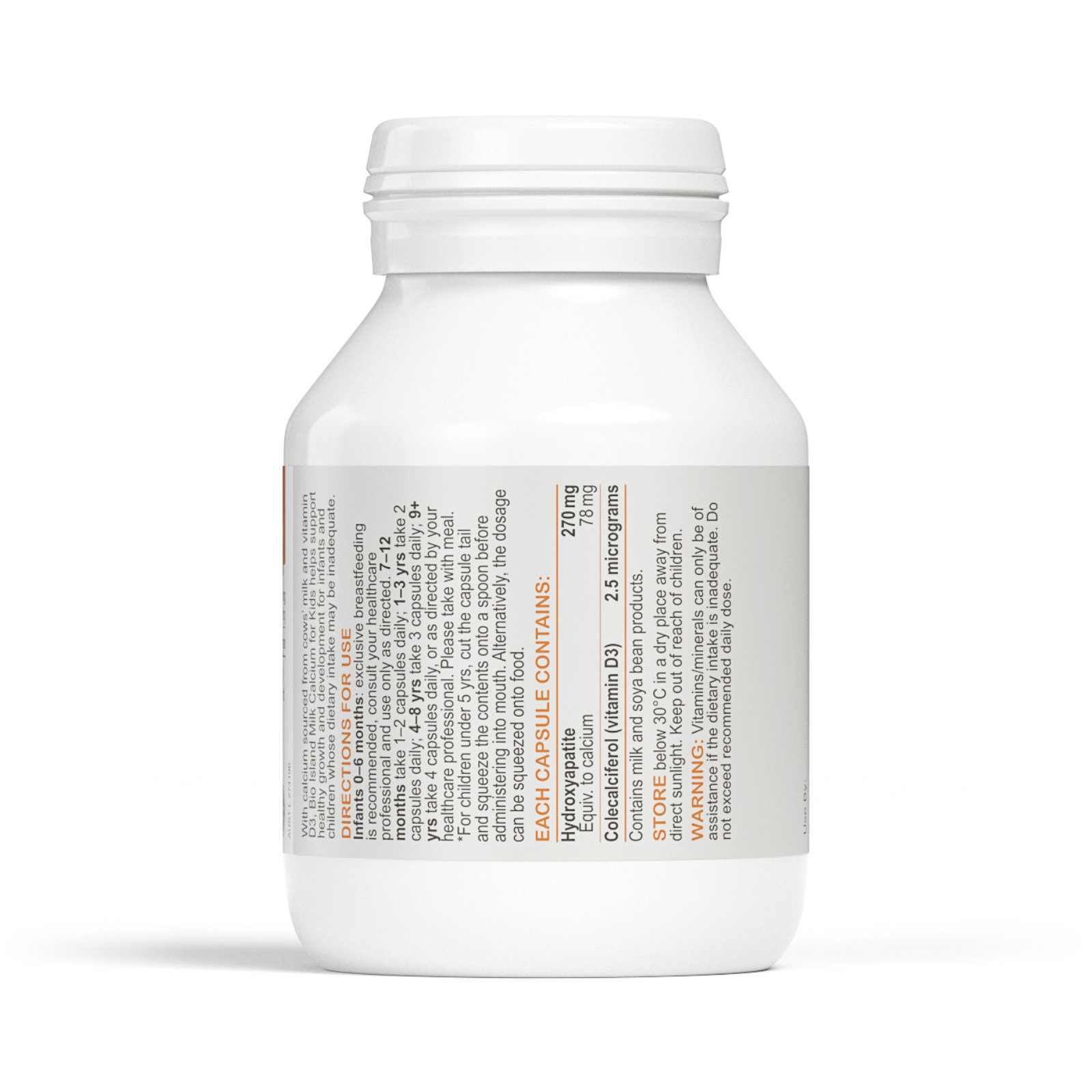 Bio Island Milk Calcium For Kids 90 soft gel capsules - Image 3